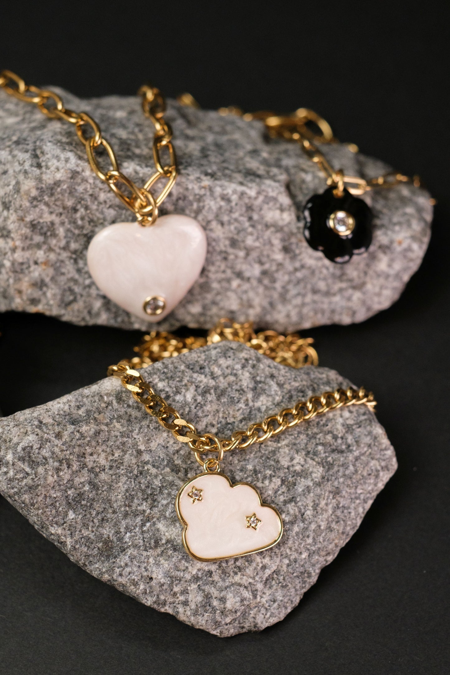 Wildflower Daydream Layering 316L Stainless Steel Necklace Set