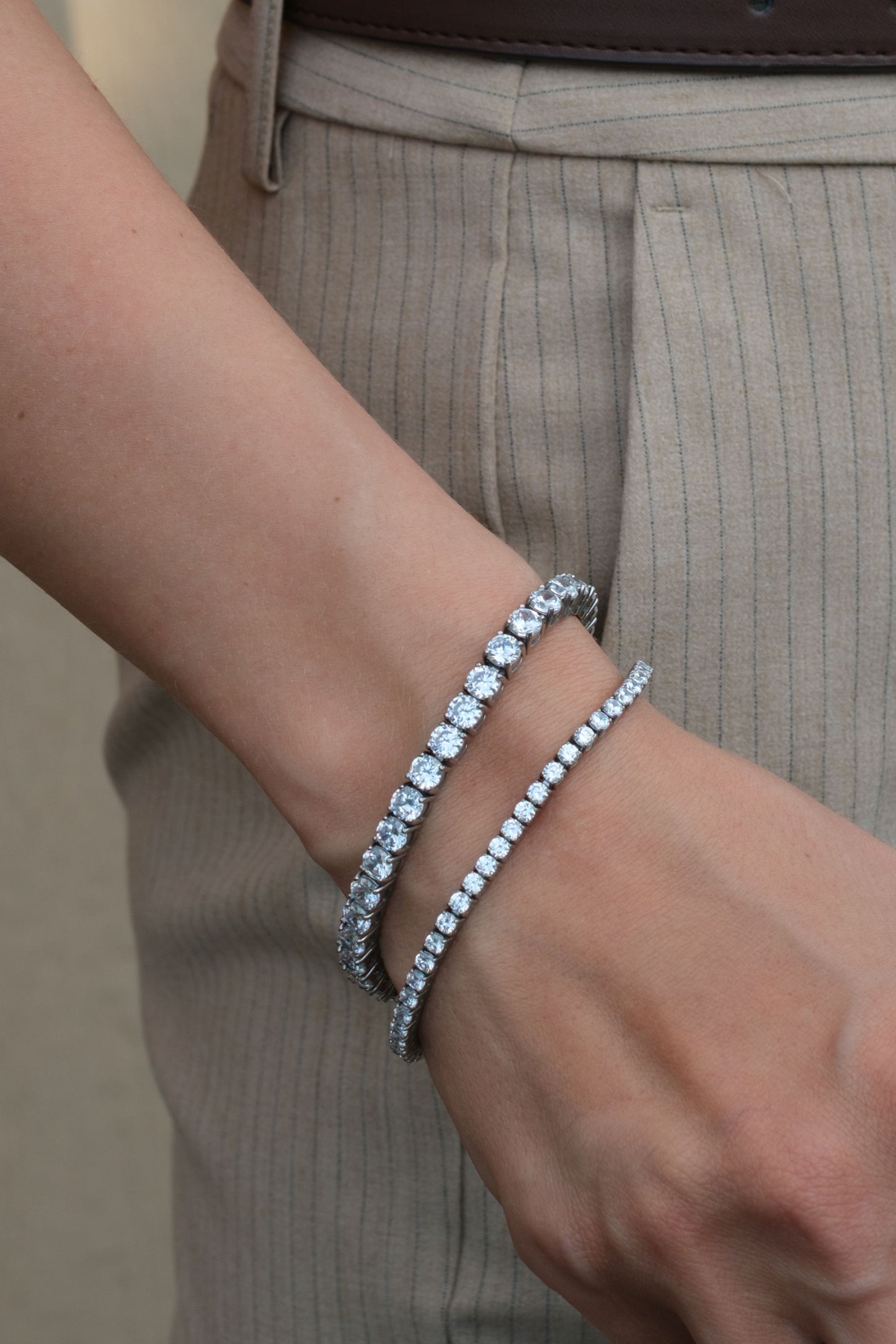 Odette 3MM/5MM 316L Stainless Steel Tennis Bracelet
