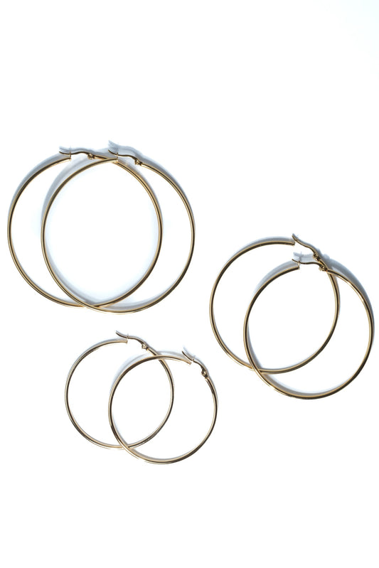 On-Repeat Hoop 316L Stainless Steel Trio