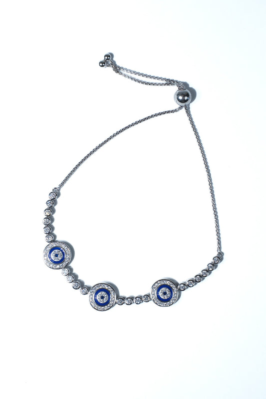 Manifest .925 Sterling Silver Crystal Bracelet