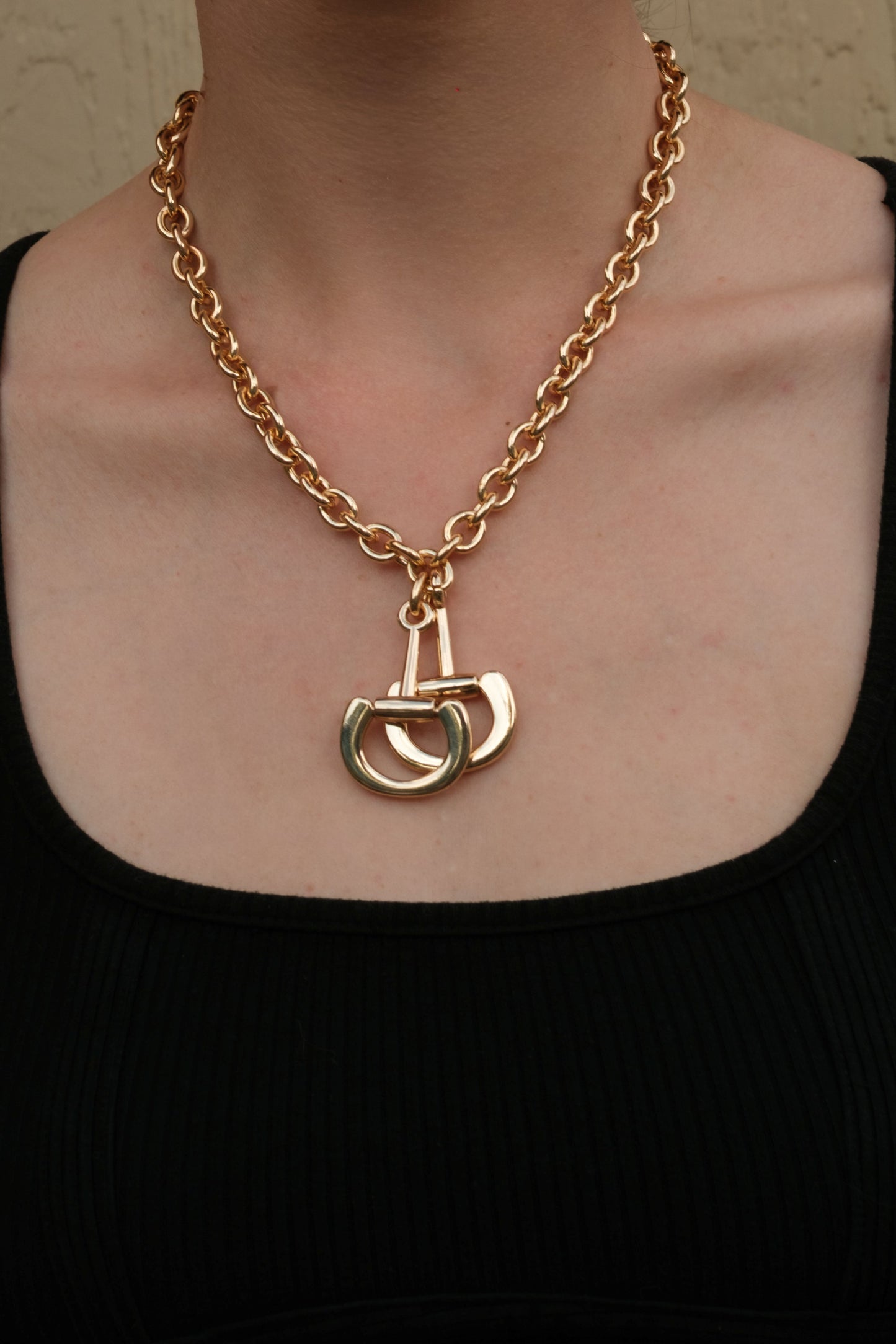 Hold the Reins Gold 316L Stainless Steel Necklace