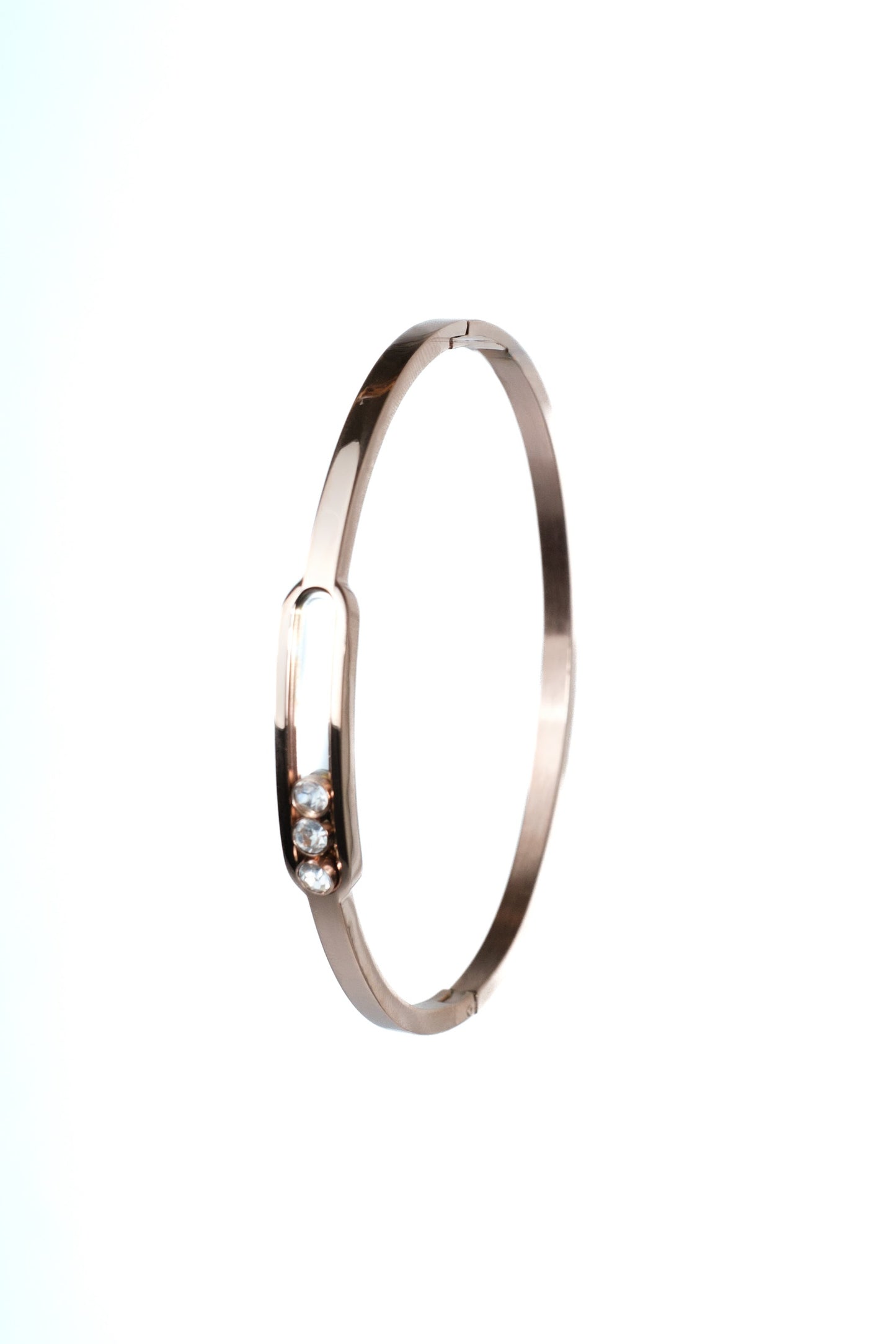 Lux Crystal Bangle Tri-Color 316L Stainless Steel  Trio