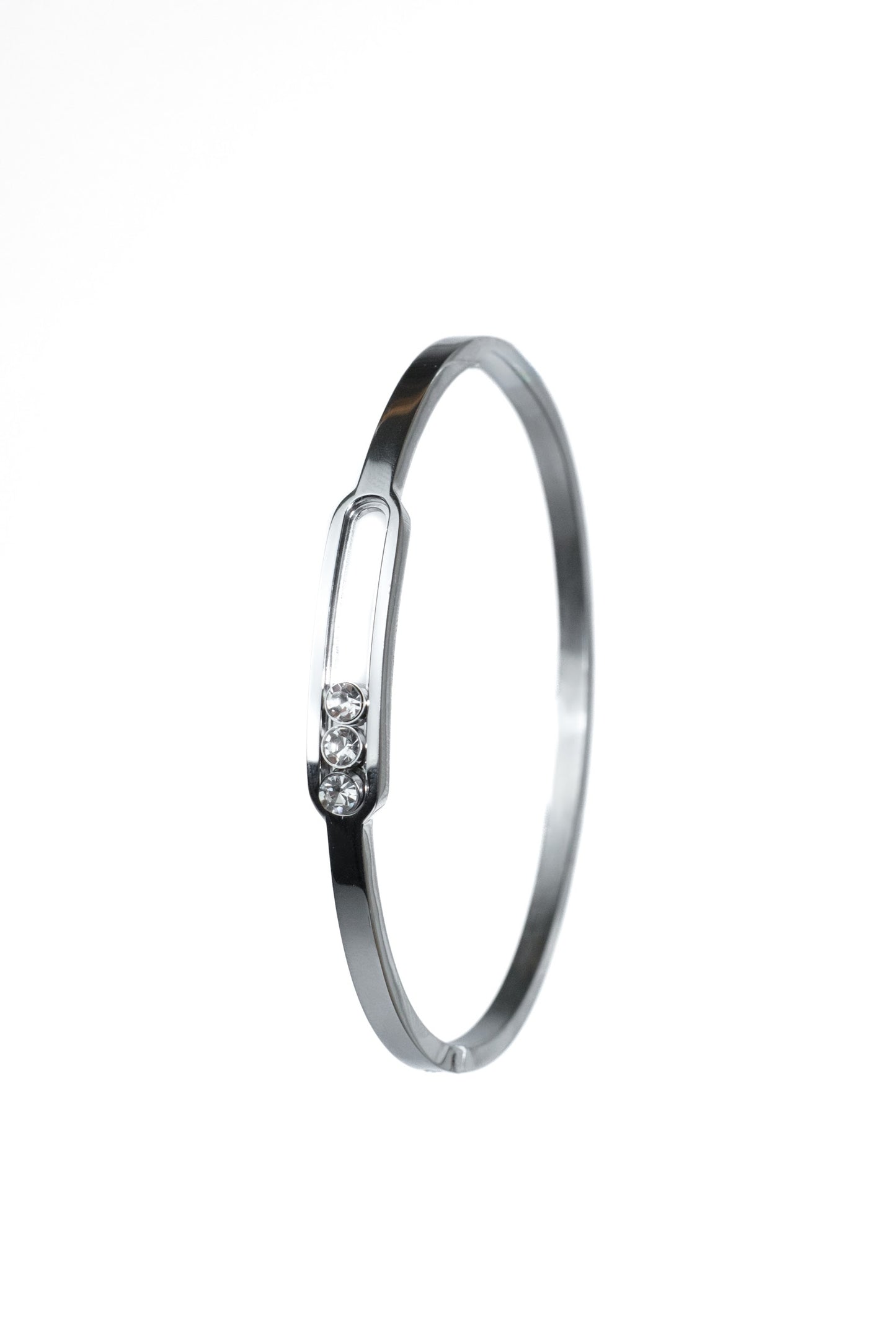 Lux Crystal Bangle Tri-Color 316L Stainless Steel  Trio