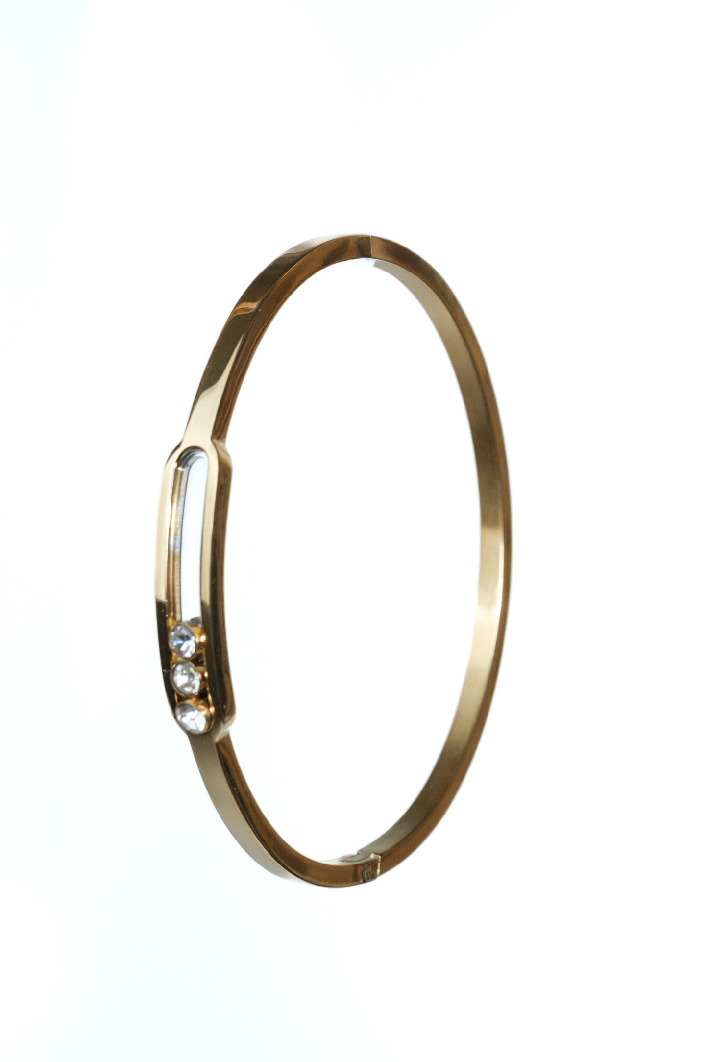 Lux Crystal Bangle Tri-Color 316L Stainless Steel  Trio