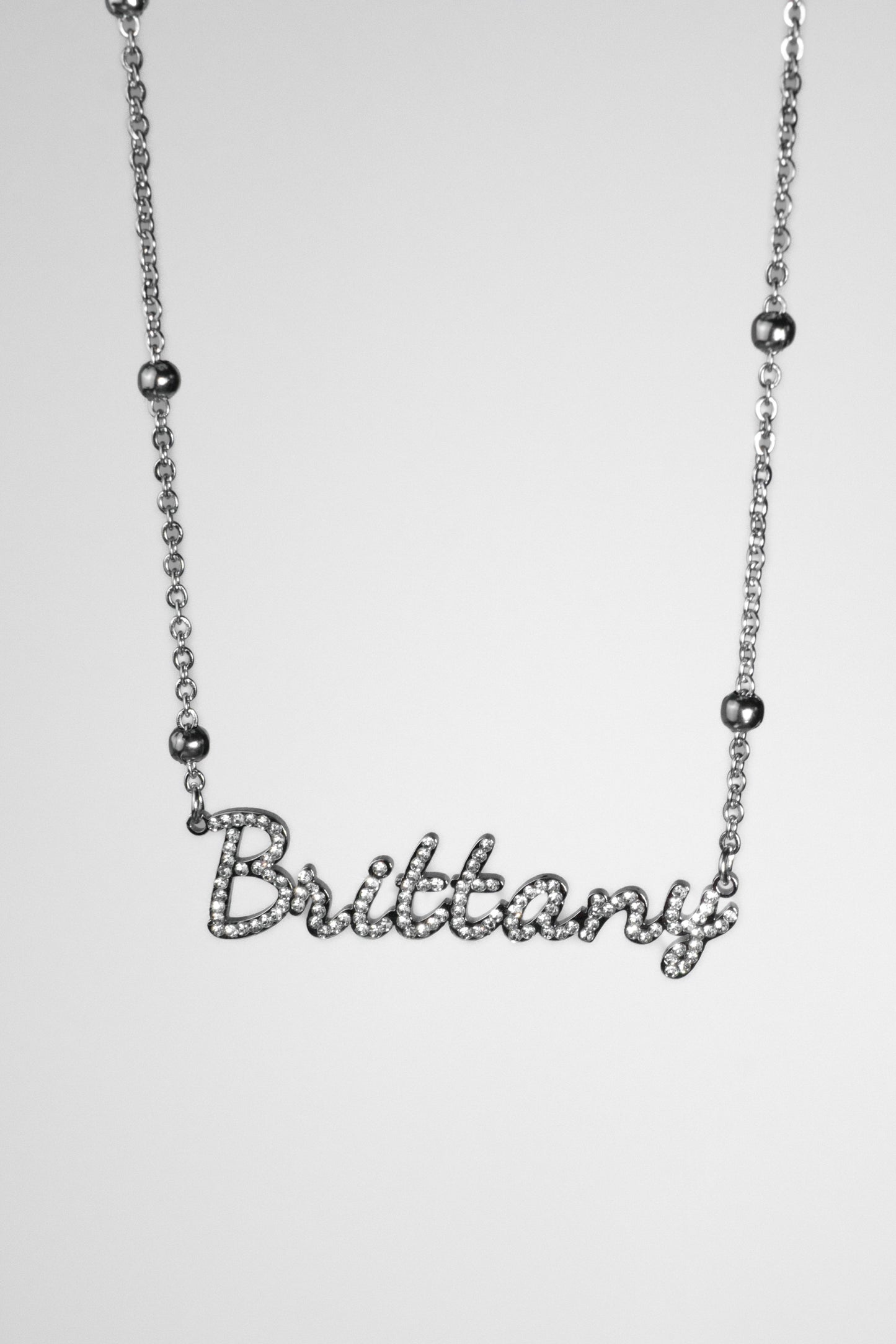 City Girl 316L Stainless Steel Crystal Name Necklace