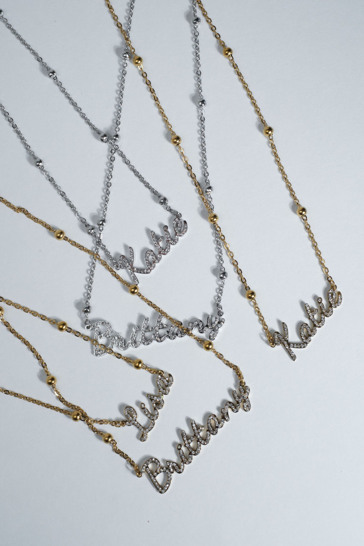 City Girl 316L Stainless Steel Crystal Name Necklace