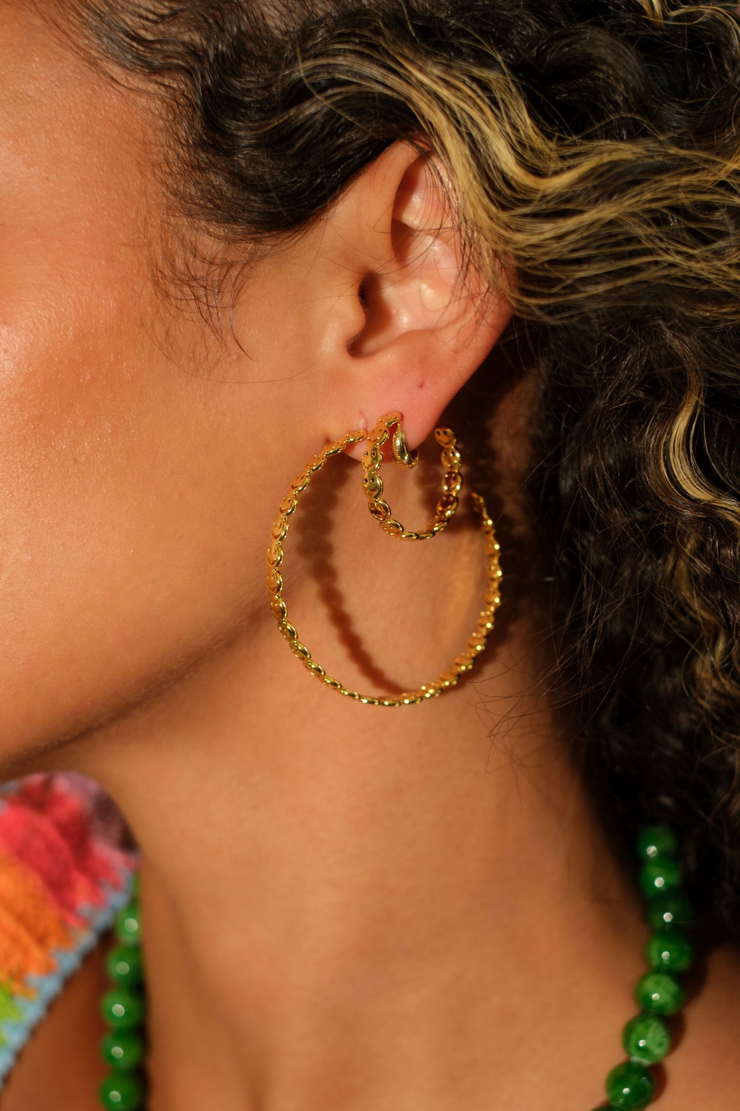 Little Miss Smiley Face 316L Stainless Steel Hoops