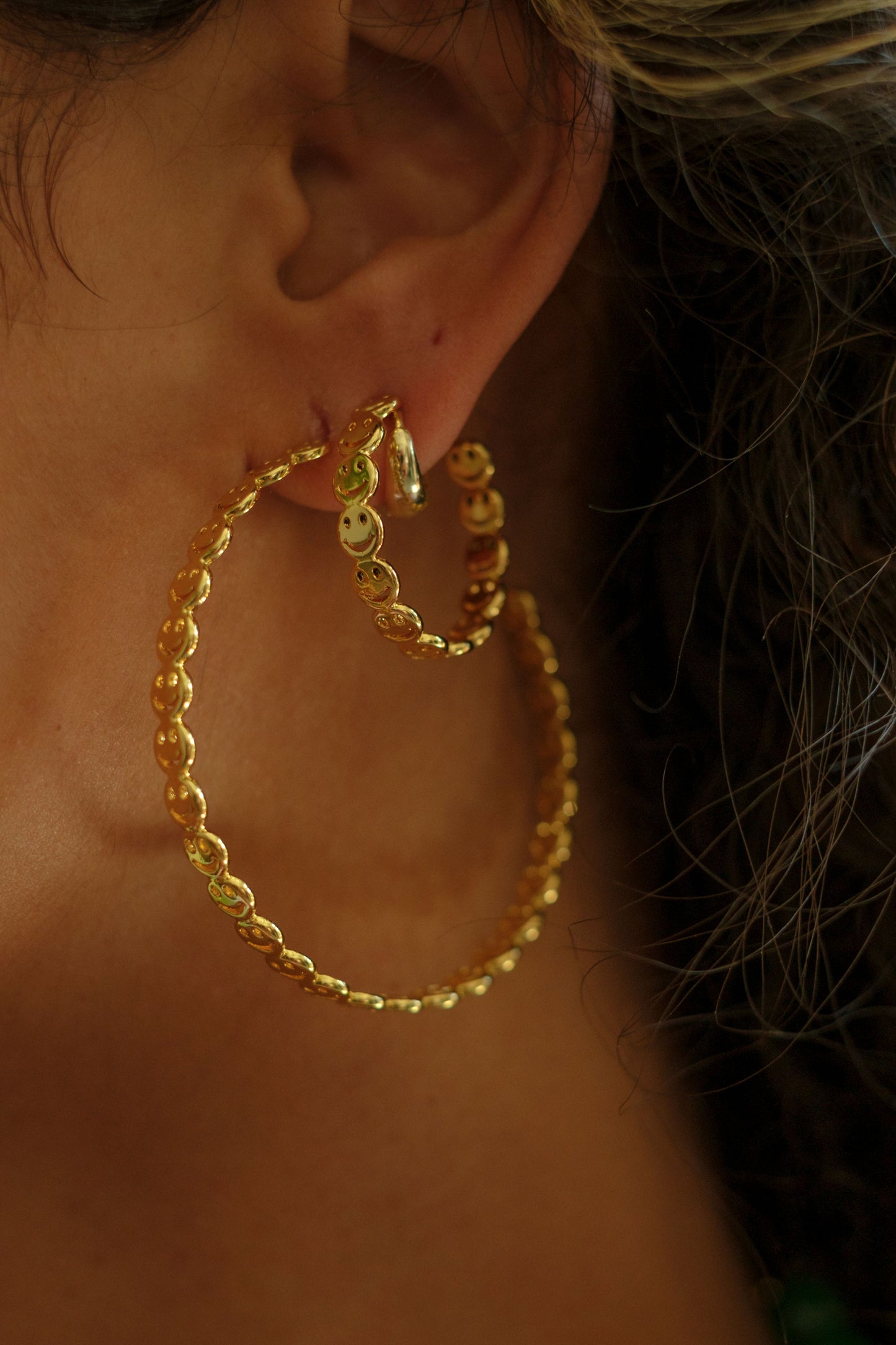 Little Miss Smiley Face 316L Stainless Steel Hoops