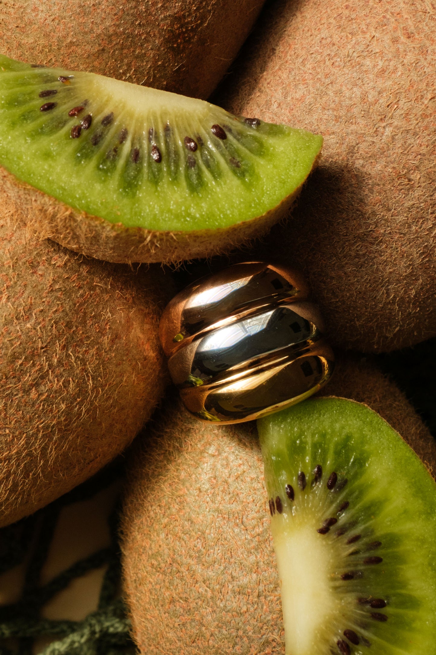 Triple Threat 316L Stainless Steel Tri-Tone Ring