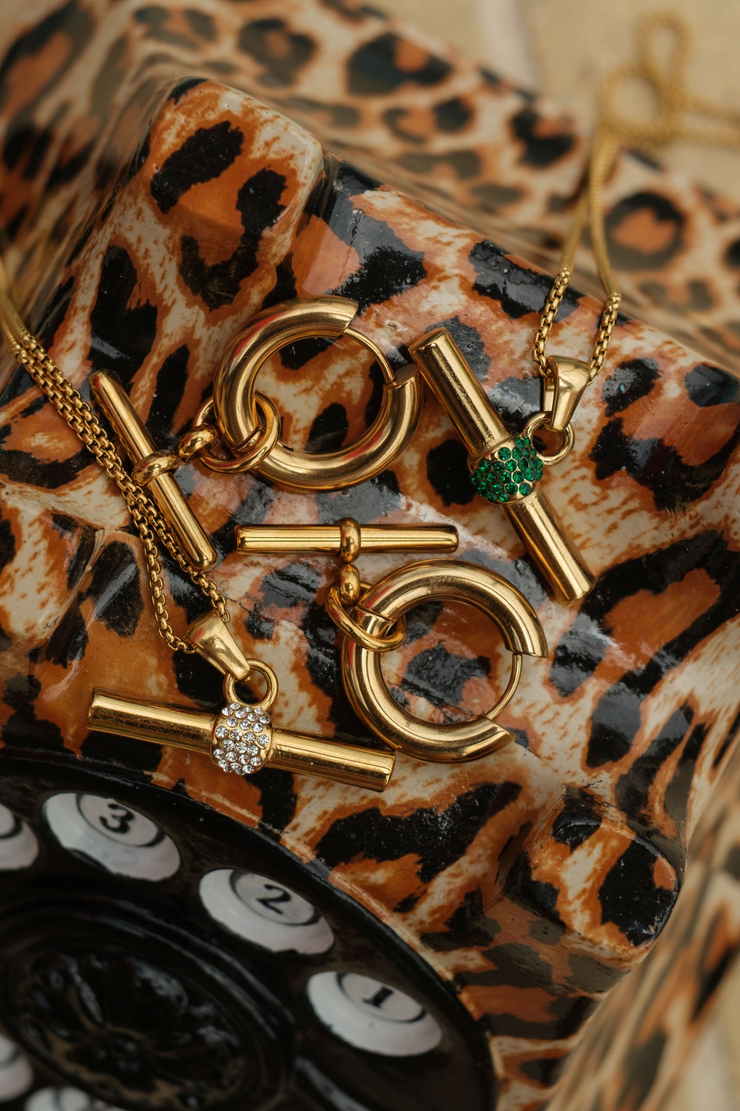 Editor's Pick T-Bar 316L Stainless Steel Necklace + Earrings