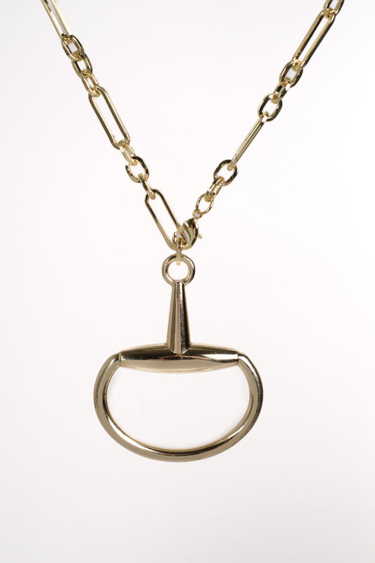 A Bit of Power XL 316L Stainless Steel Horse Bit Necklace