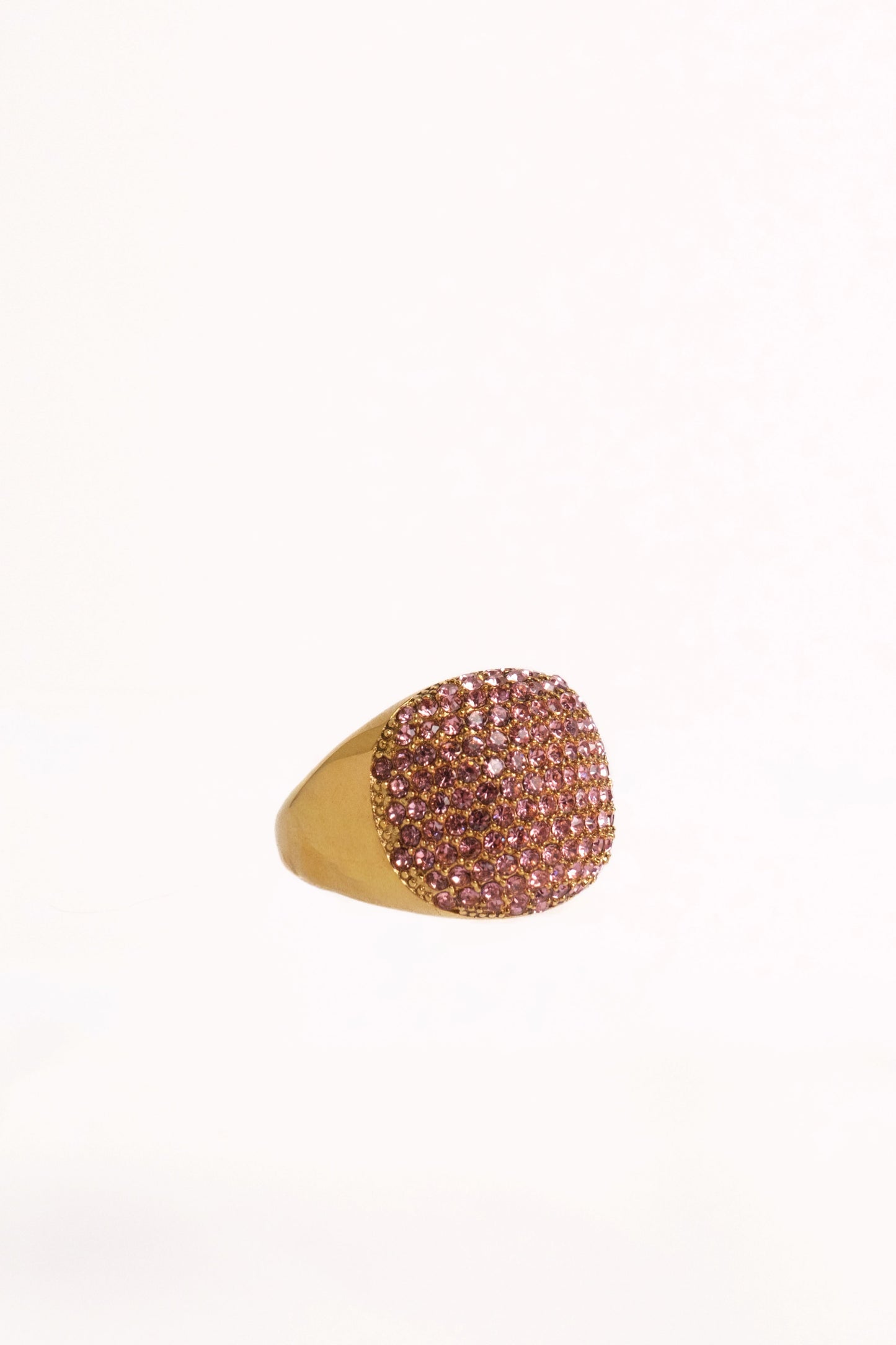 Lux Pavé Statement 316L Stainless Steel Ring