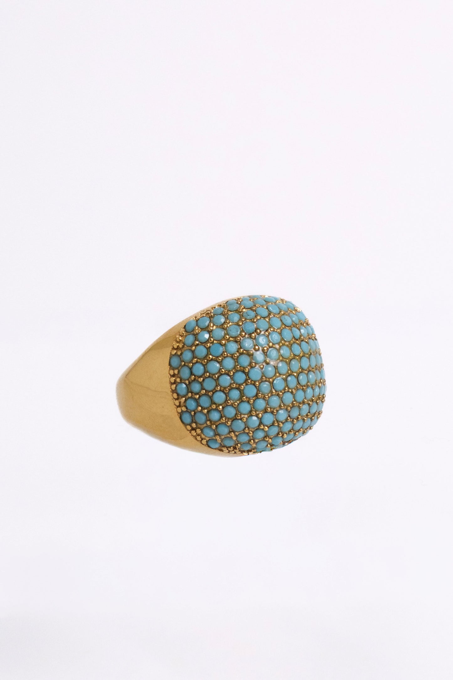 Lux Pavé Statement 316L Stainless Steel Ring