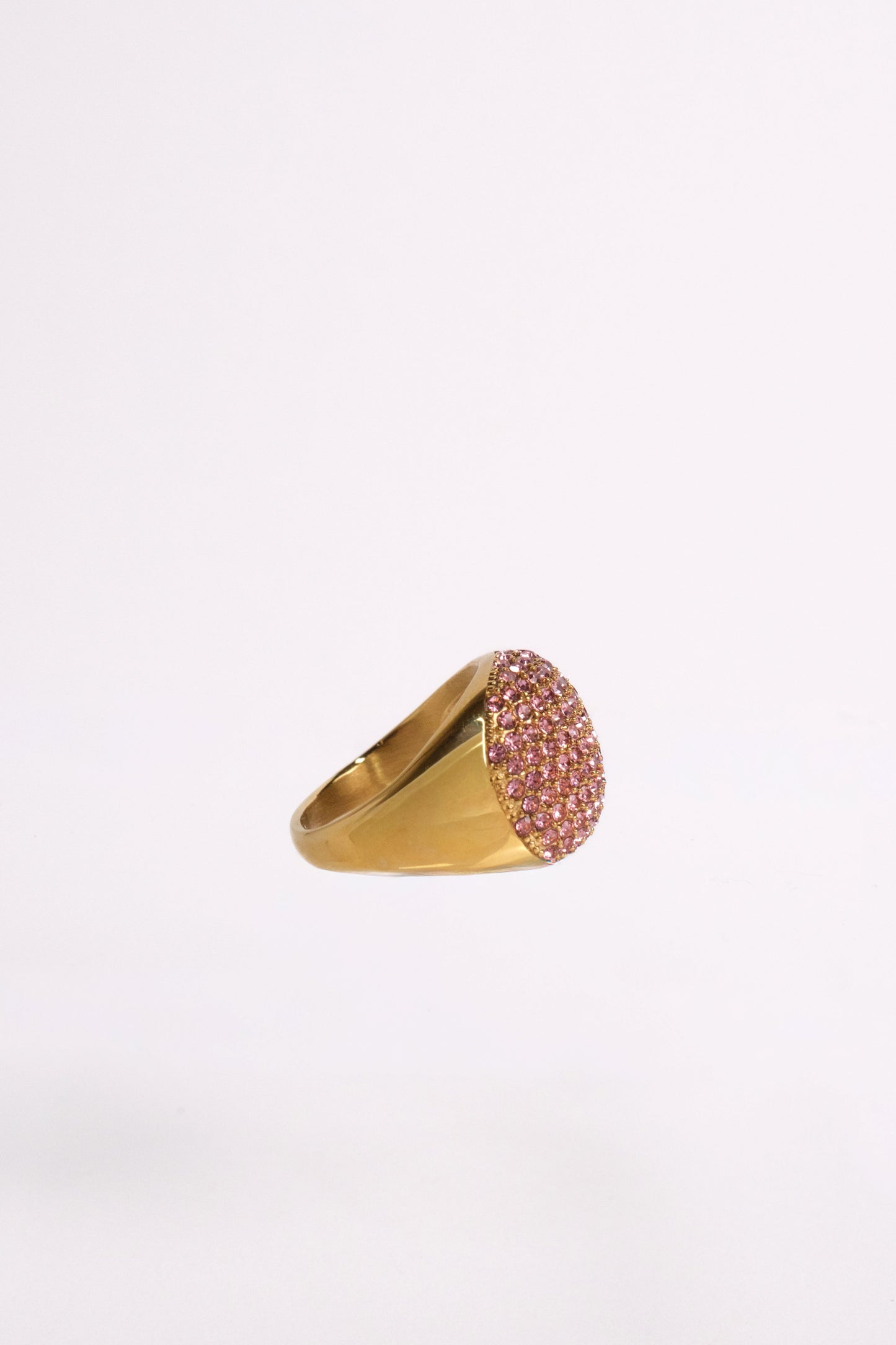 Lux Pavé Statement 316L Stainless Steel Ring