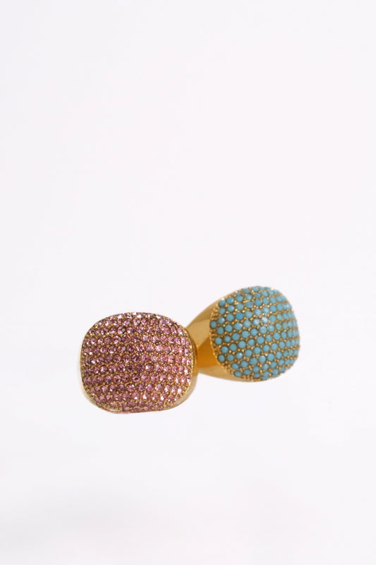 Lux Pavé Statement 316L Stainless Steel Ring