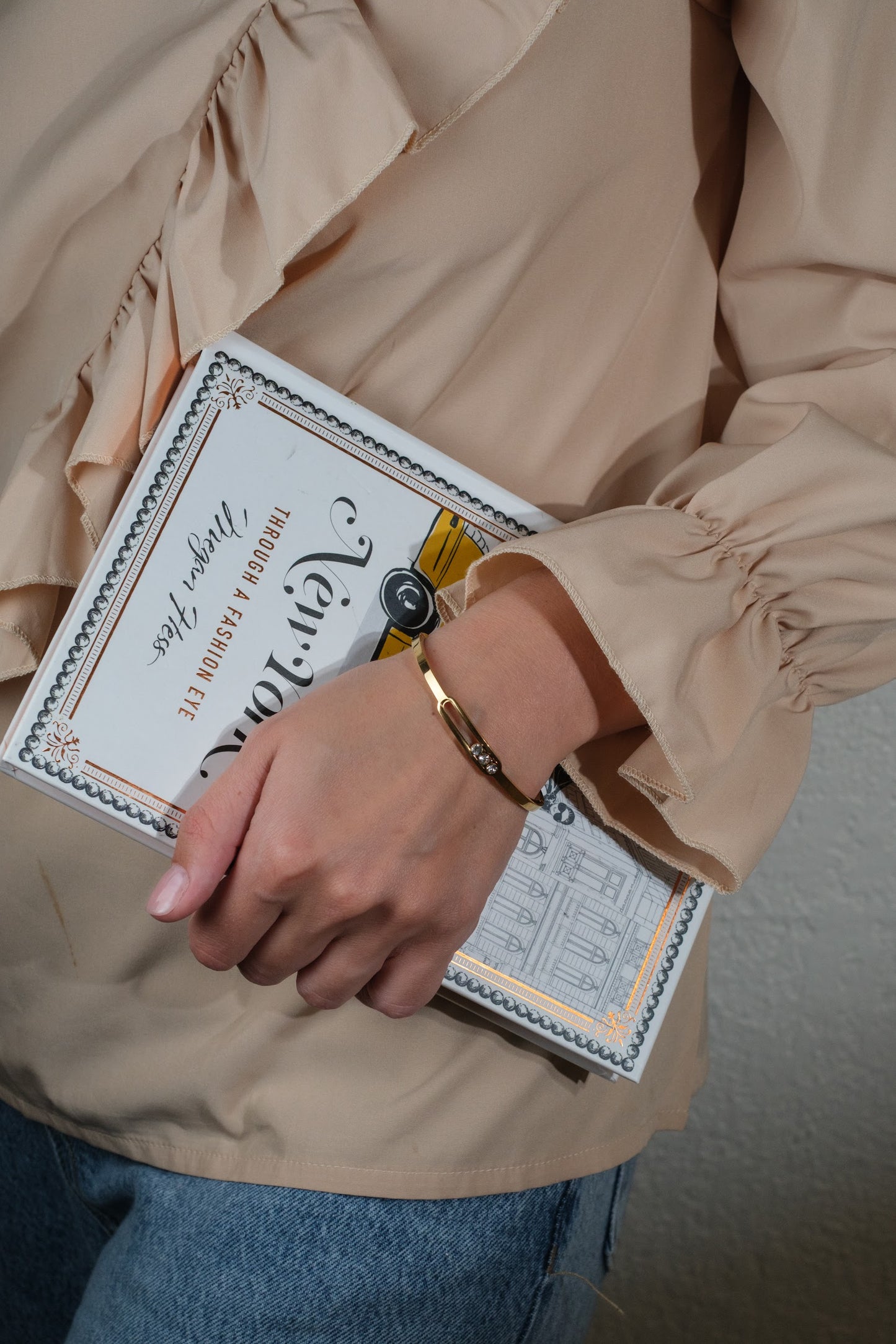 Lux Crystal Bangle Tri-Color 316L Stainless Steel  Trio