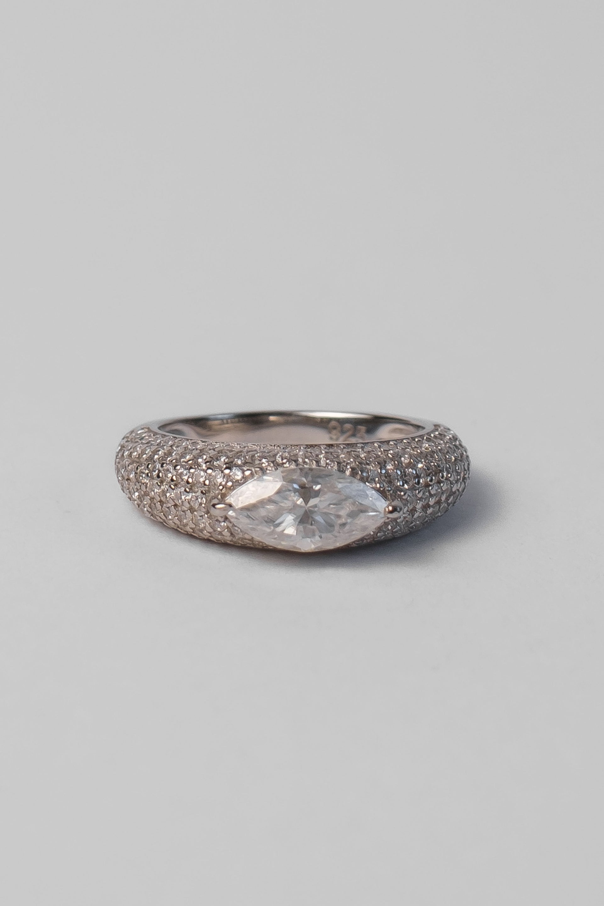 Caviar Dreams .925 Sterling Marquise 1.75 Carat Moissanite Ring