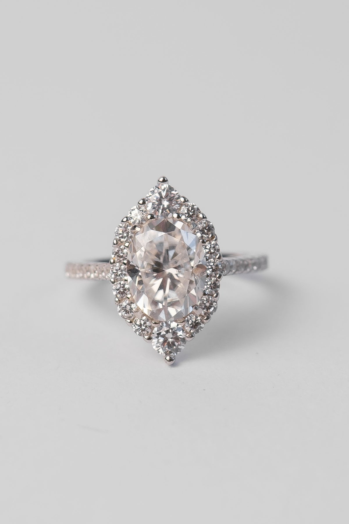 Trophy Wife .925 Sterling Oval 3.75 Carat Moissanite Ring