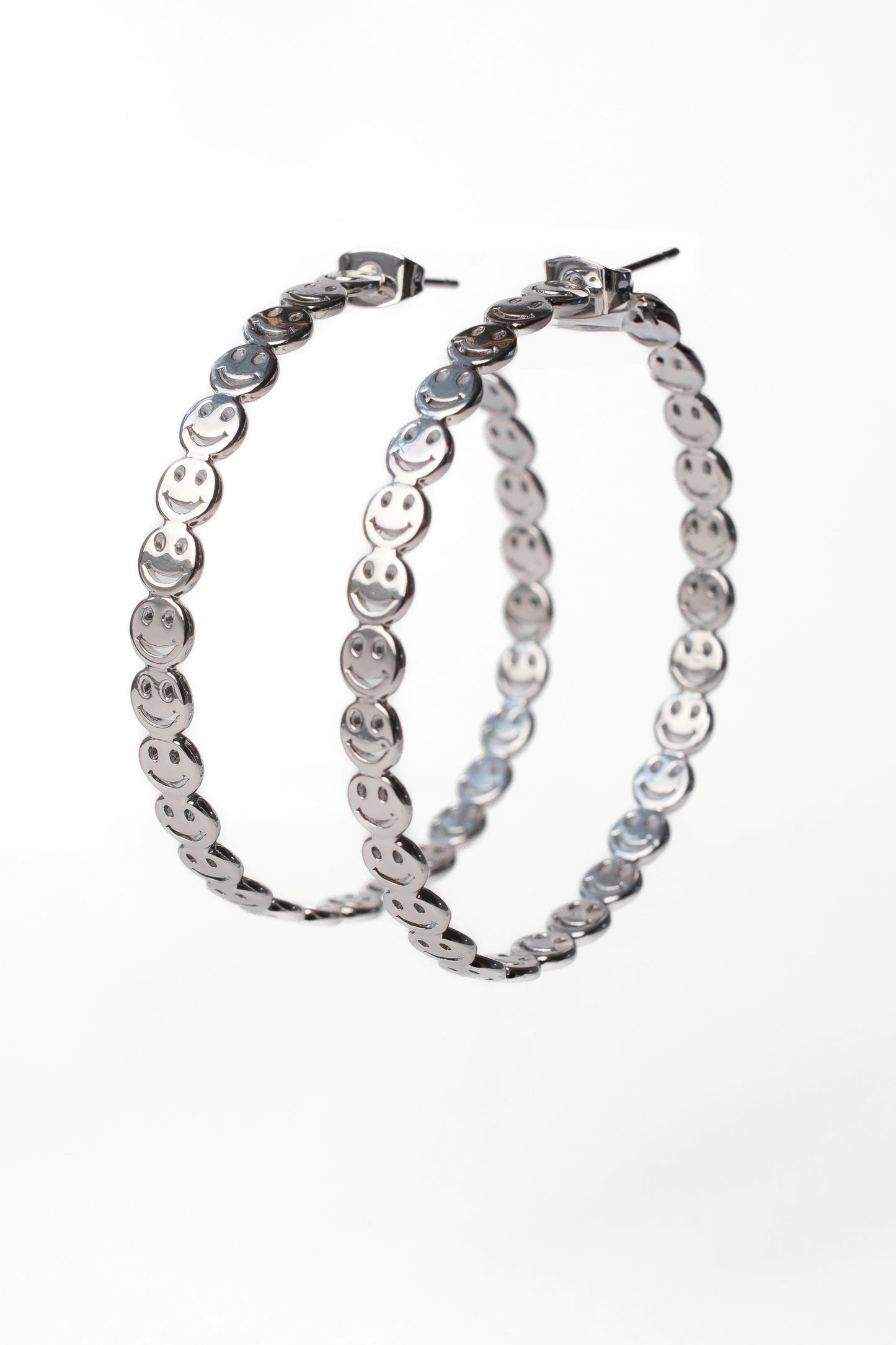 Little Miss Smiley Face 316L Stainless Steel Hoops