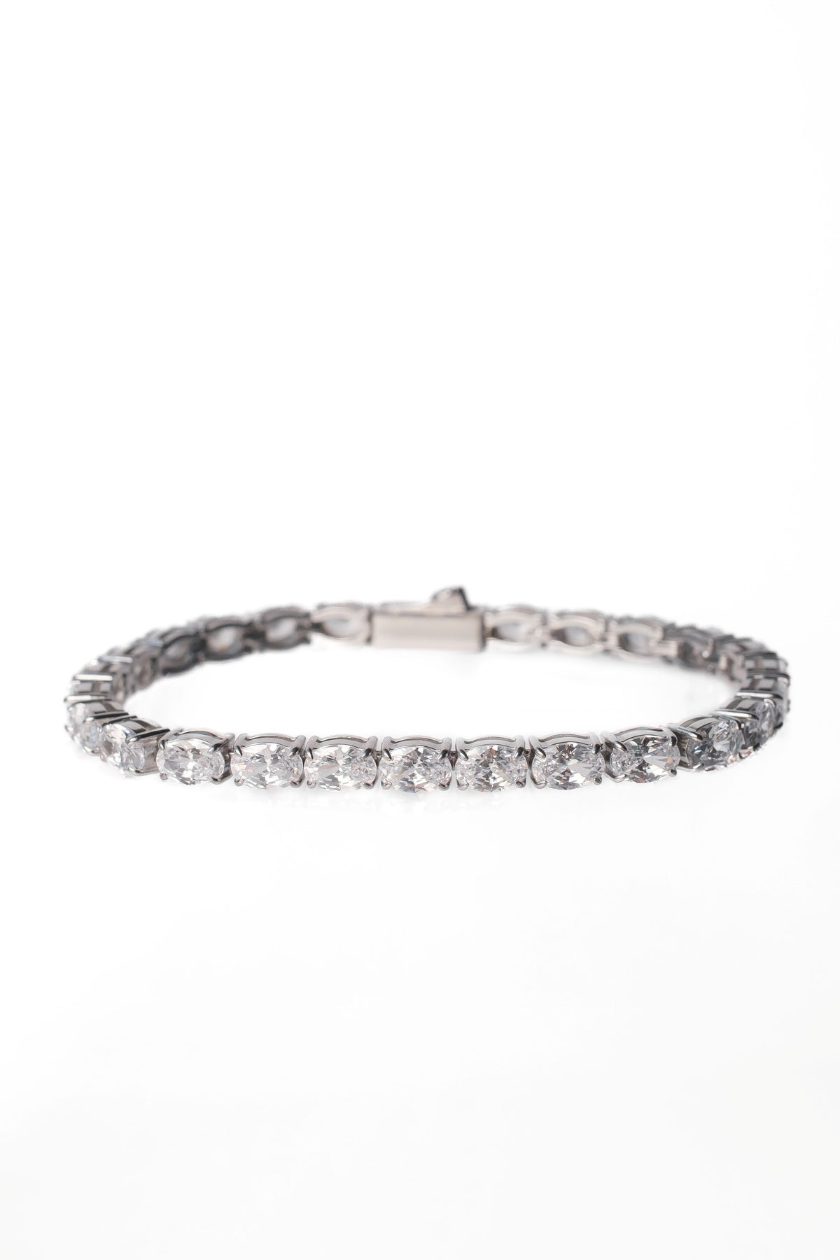 Odette 4MM Oval Stainless Steel Tennis Bracelet
