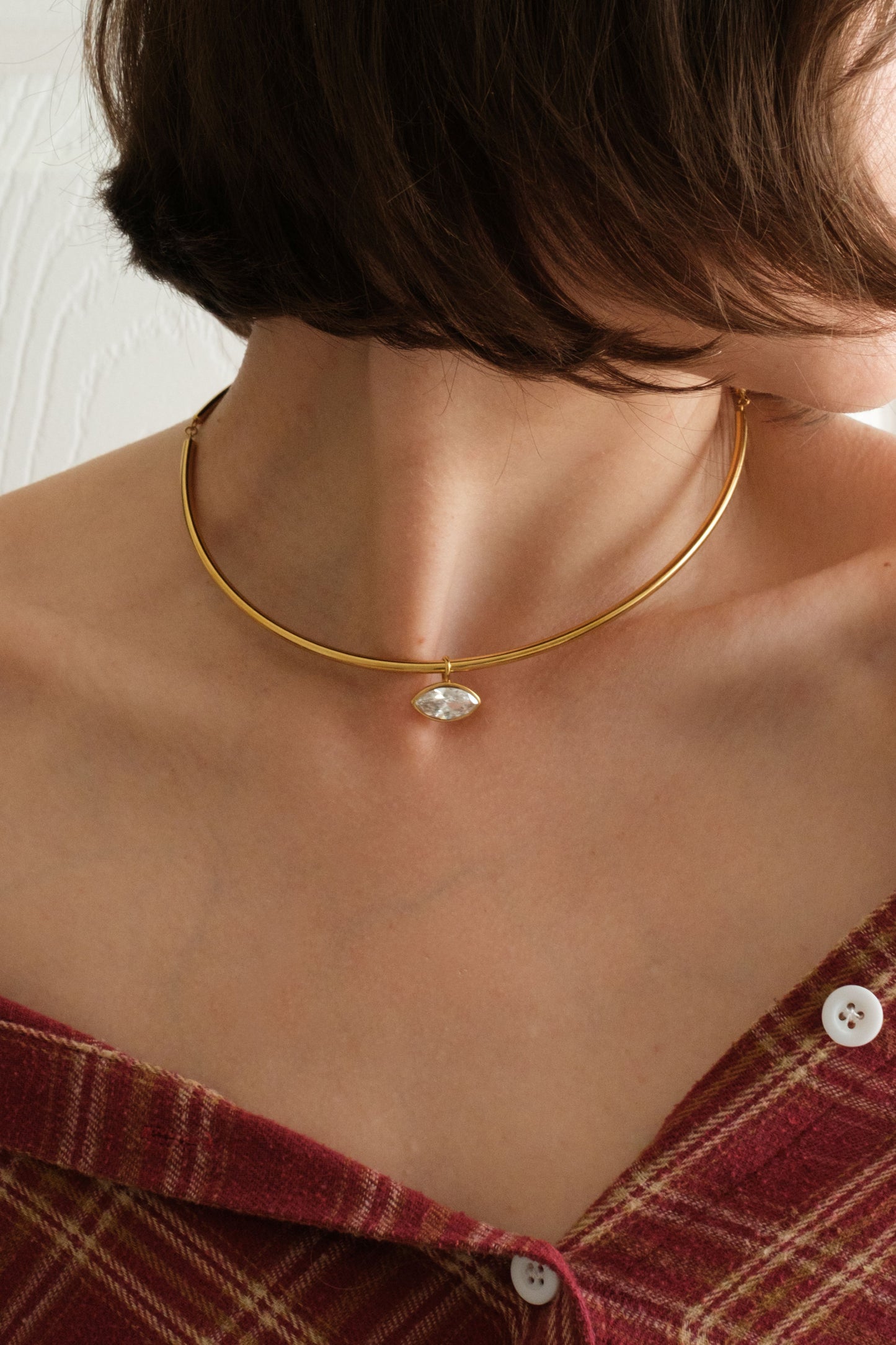Center of Attention East West Bezel 316L Stainless Steel Necklace