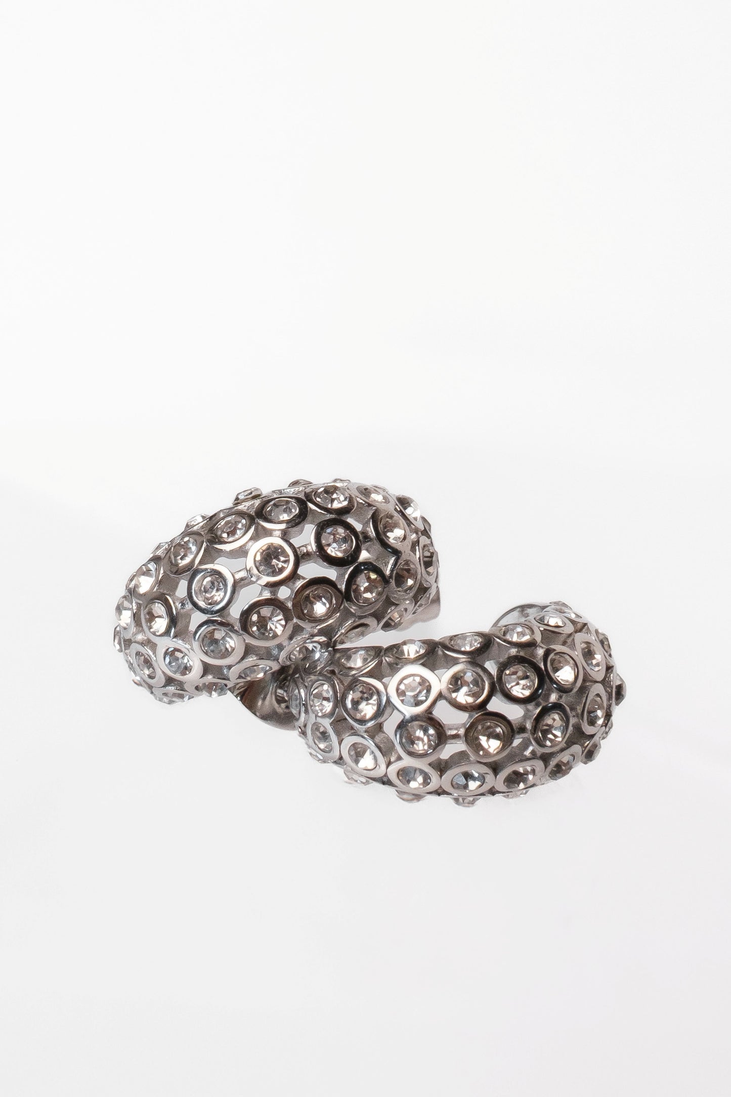 VIP Only Crystal Studded 316L Stainless Steel Earrings