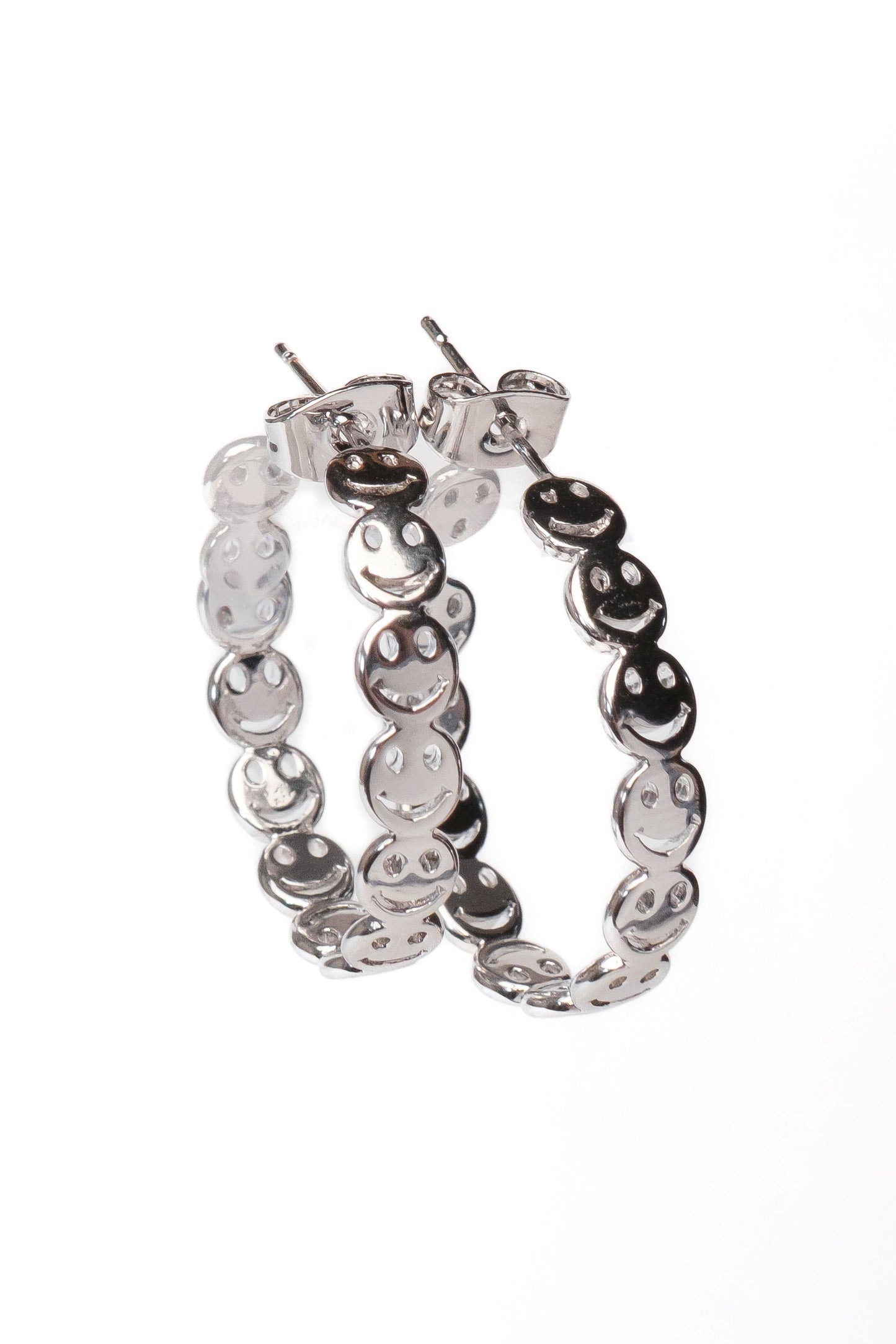 Little Miss Smiley Face 316L Stainless Steel Hoops