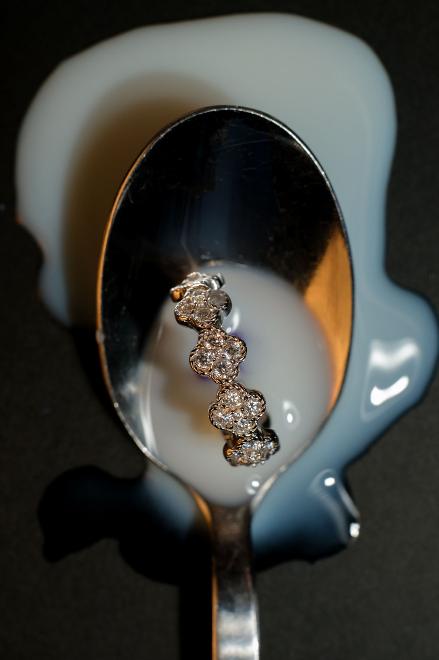 Clover Society .925 Sterling Silver Moissanite Band