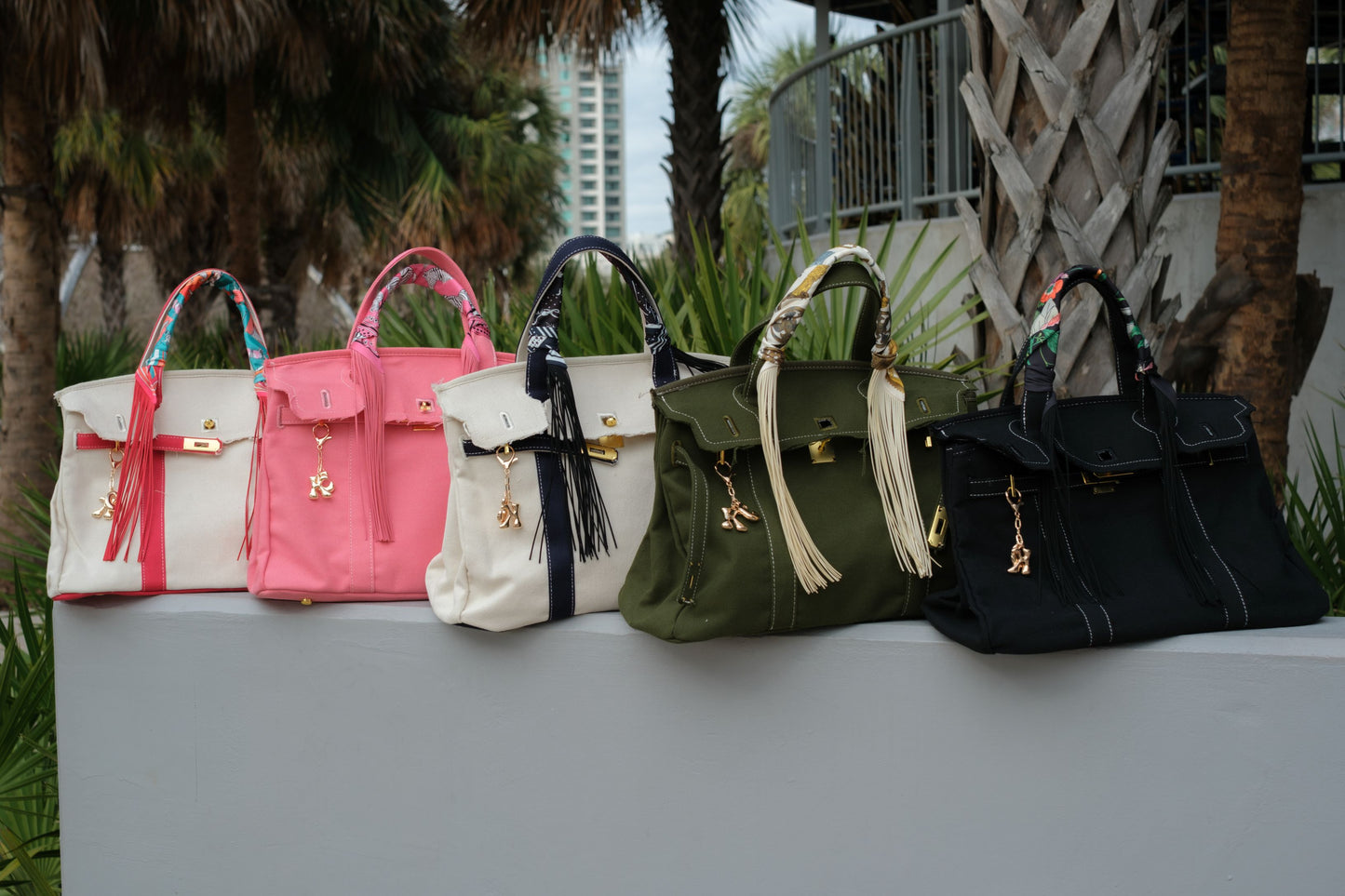 Spring Sundara Purse with Fringe Twilly