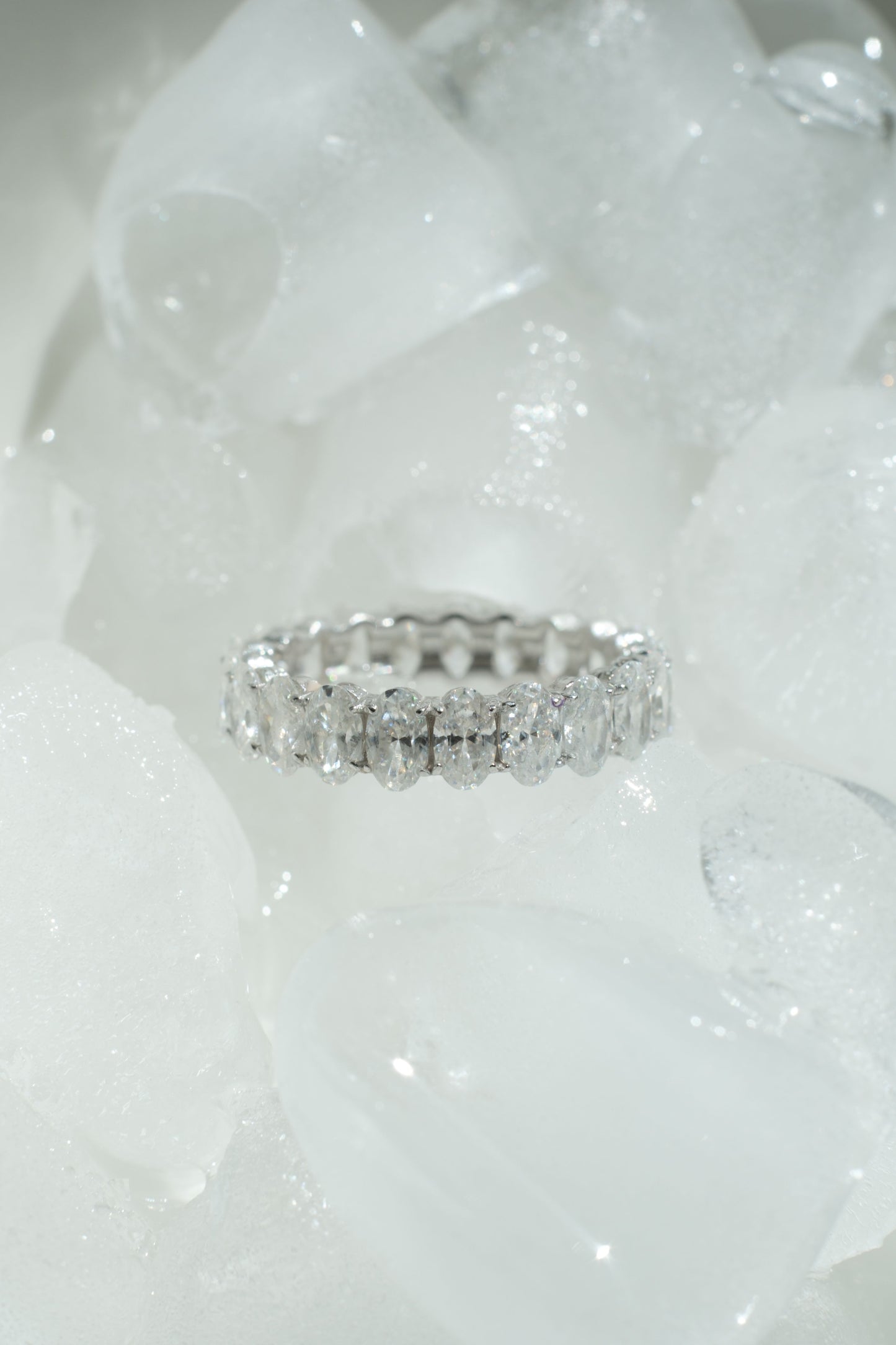 Devotion .925 Sterling Silver Moissanite Infinity Band