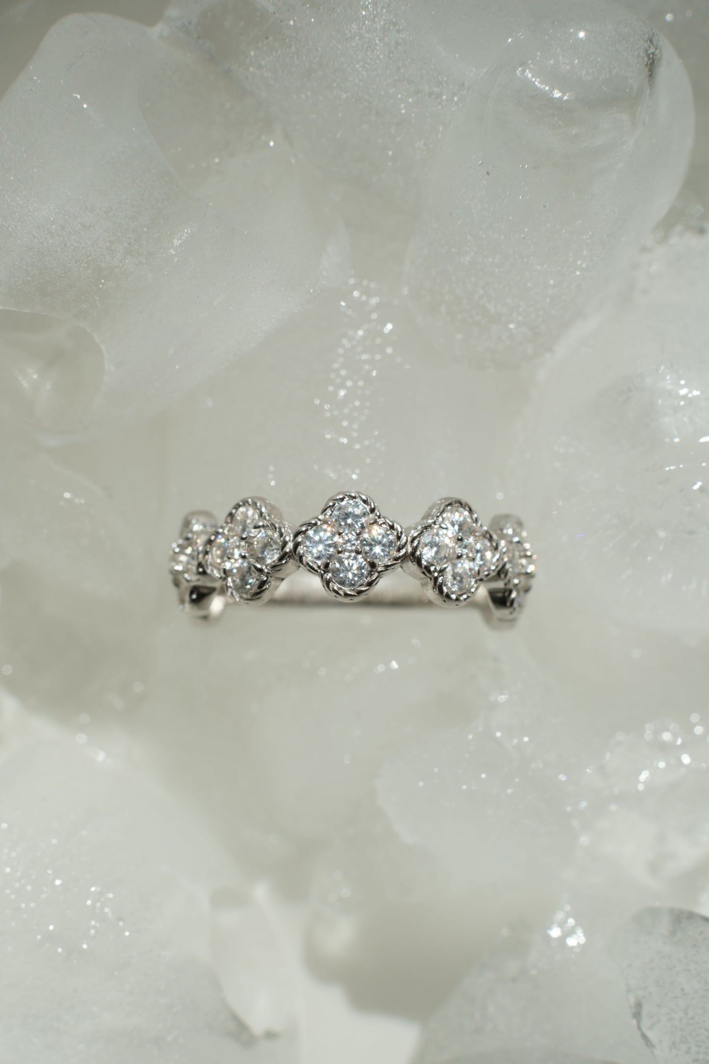 Clover Society .925 Sterling Silver Moissanite Band