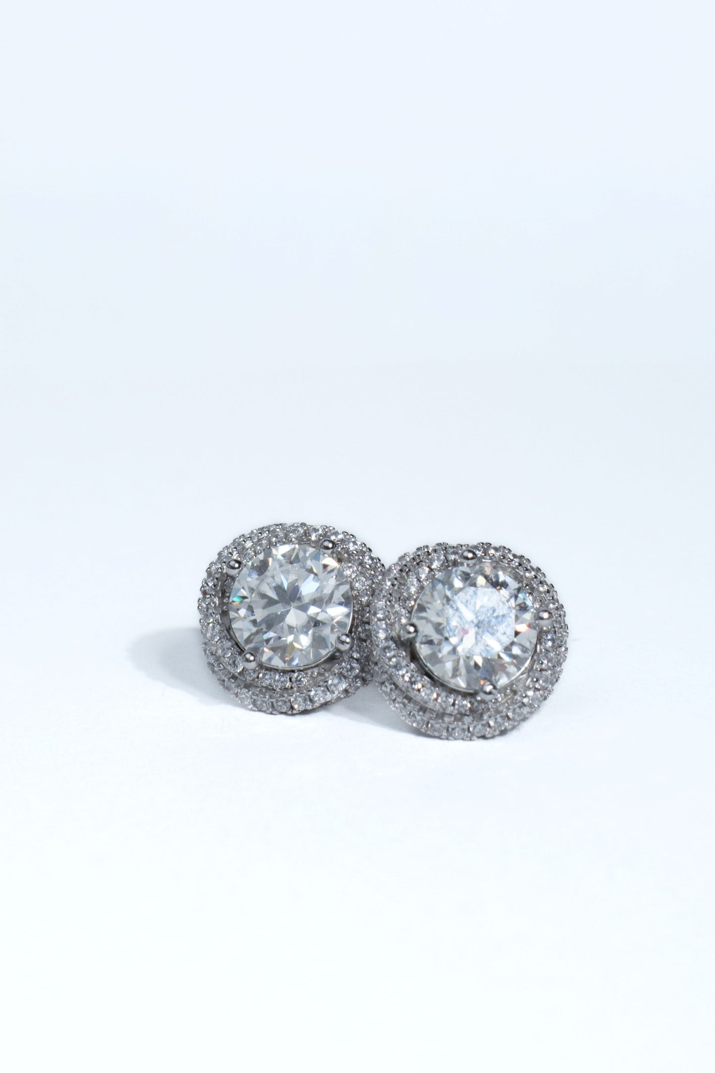 Dynasty .925 Sterling Silver 6 Carat Moissanite Studs