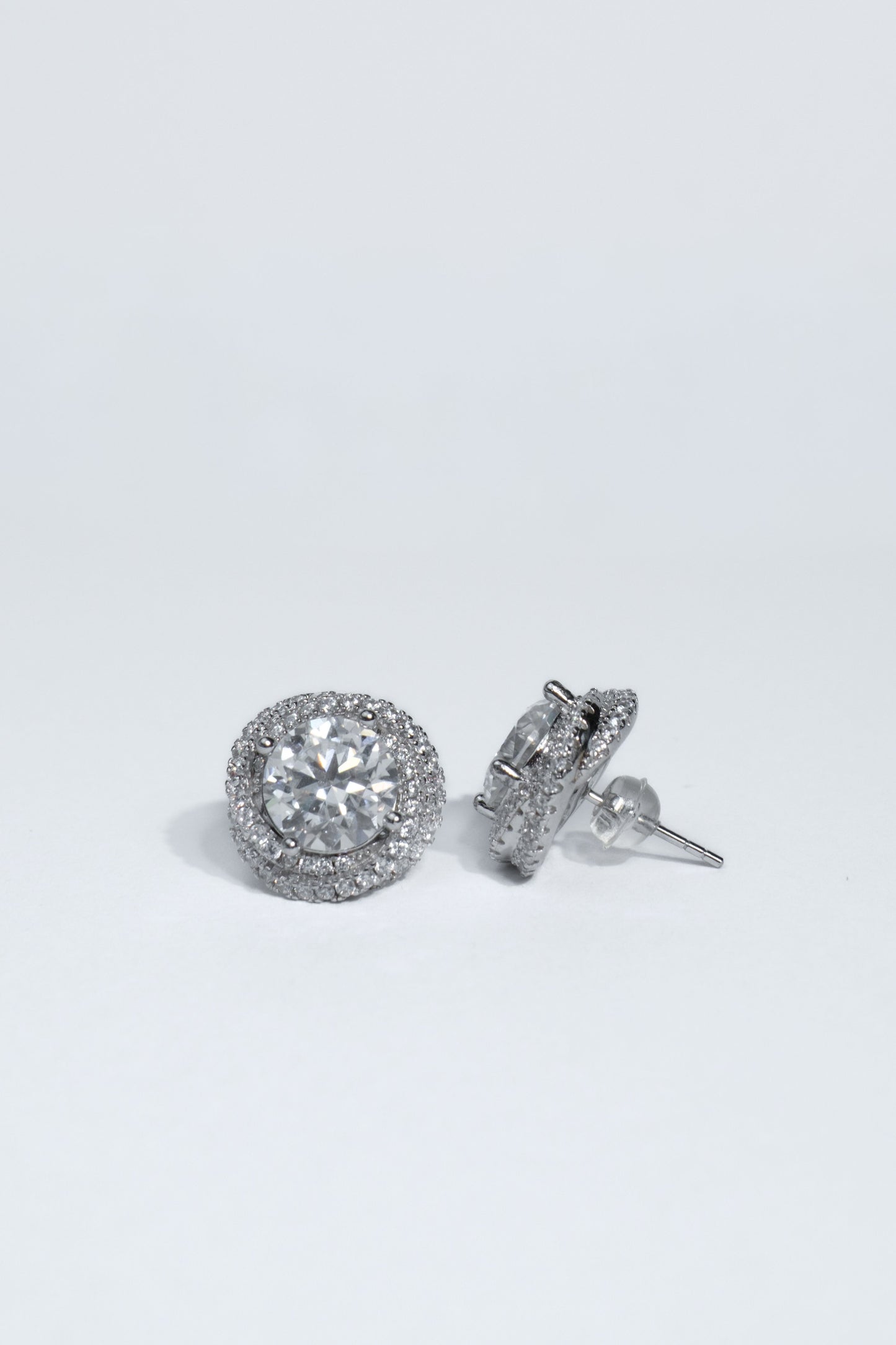 Dynasty .925 Sterling Silver 6 Carat Moissanite Studs