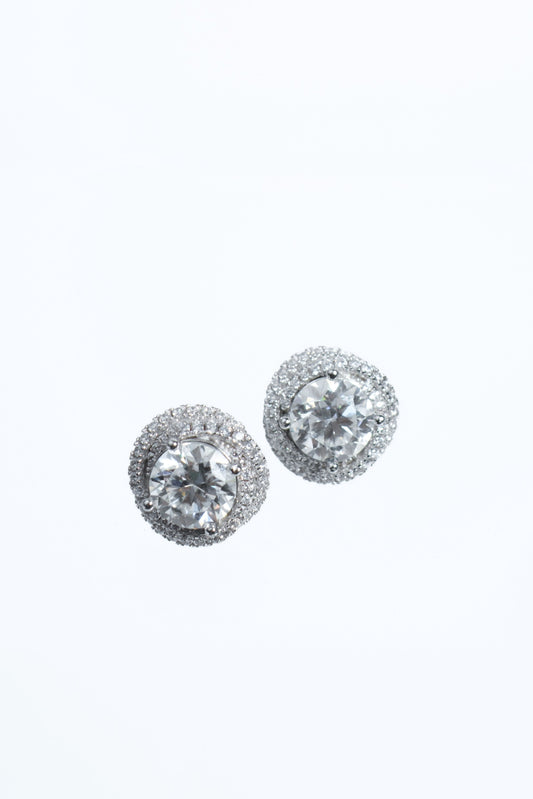 Dynasty .925 Sterling Silver 6 Carat Moissanite Studs