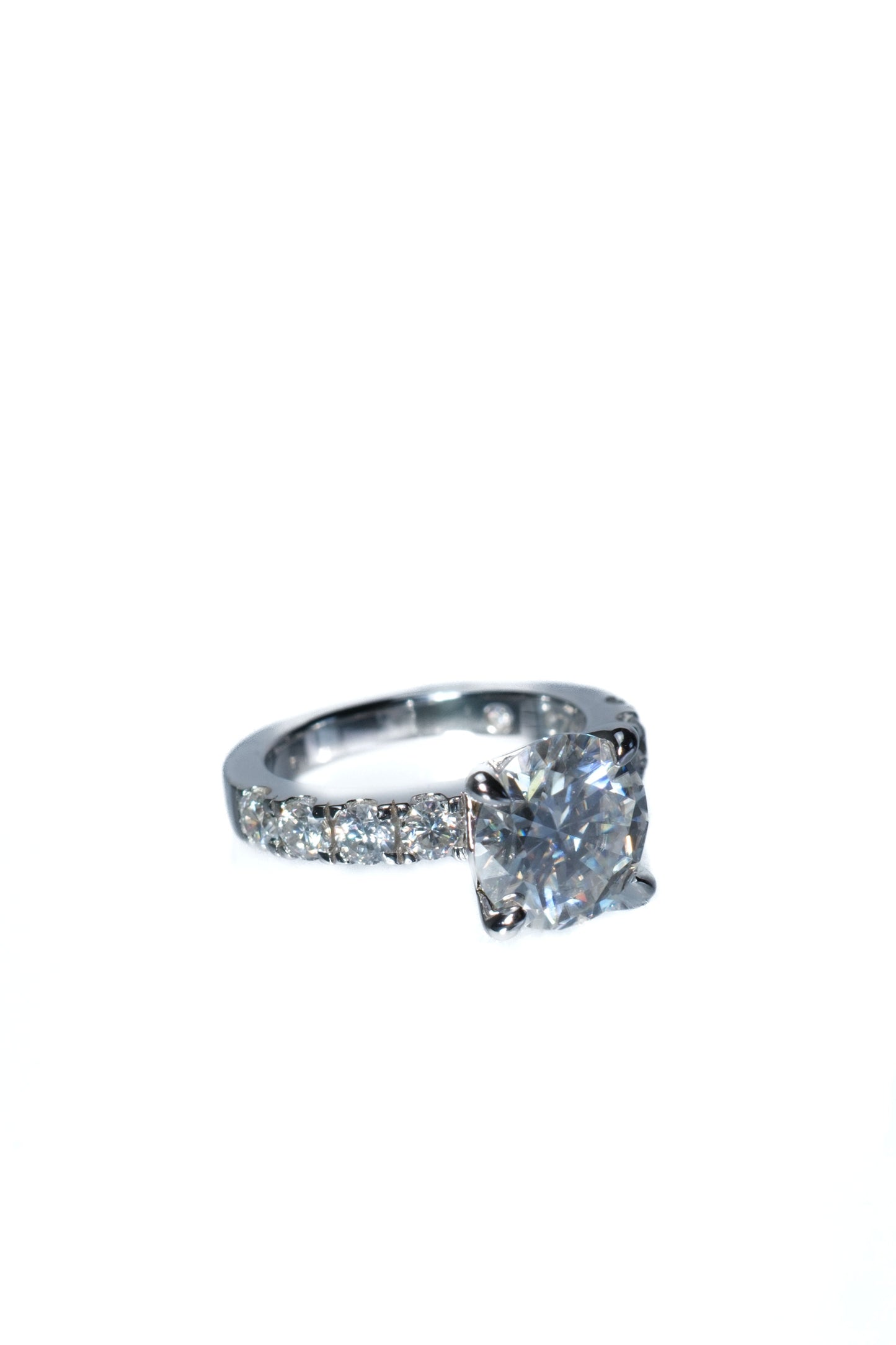 Tiara .925 Sterling Silver 3 Carat Moissanite Ring