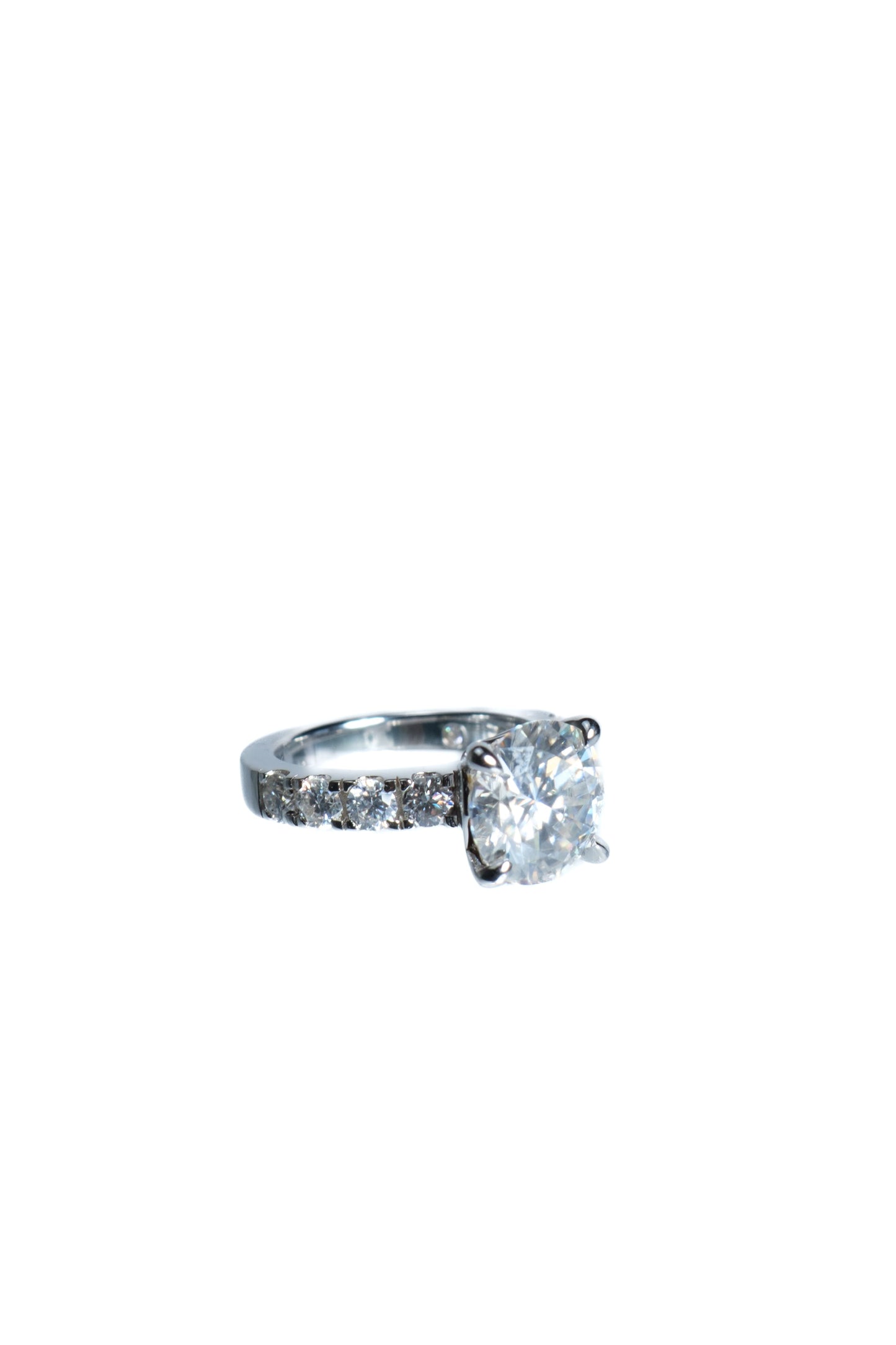 Tiara .925 Sterling Silver 3 Carat Moissanite Ring