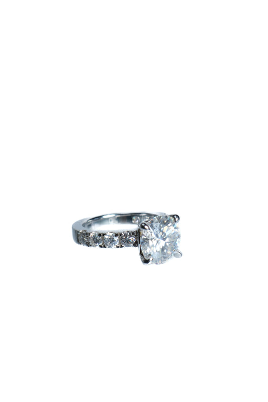Tiara .925 Sterling Silver 3 Carat Moissanite Ring