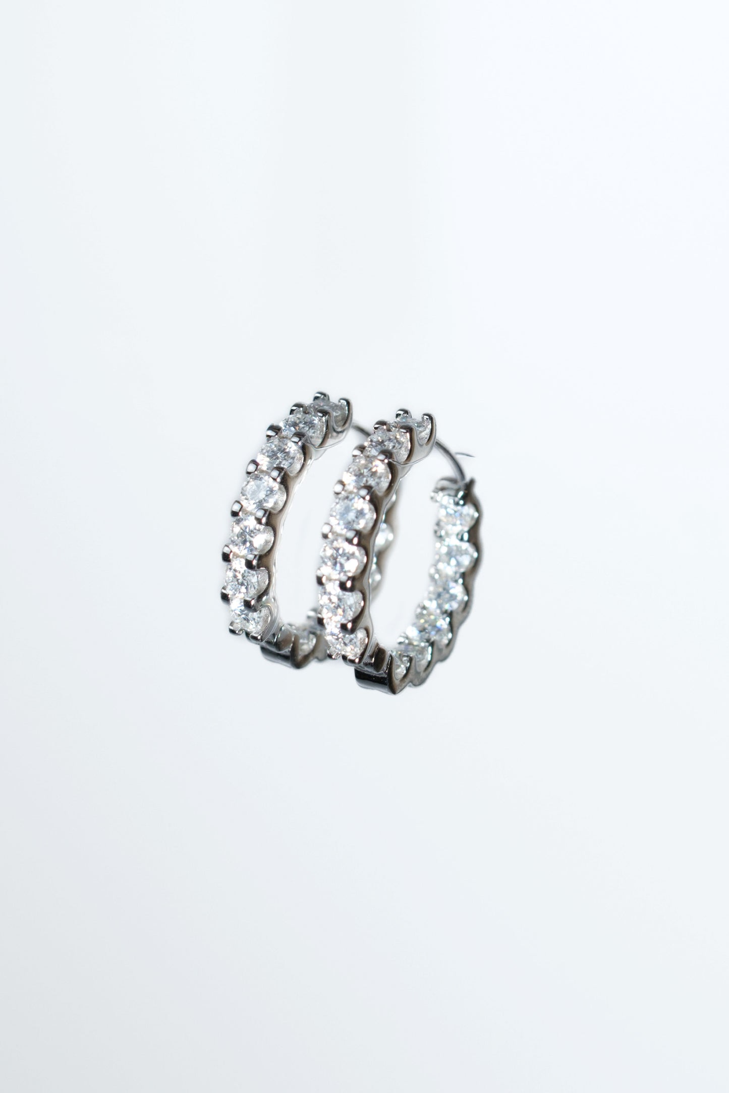 Vivi .925 Sterling Silver 3 Carat Moissanite Huggies Earrings