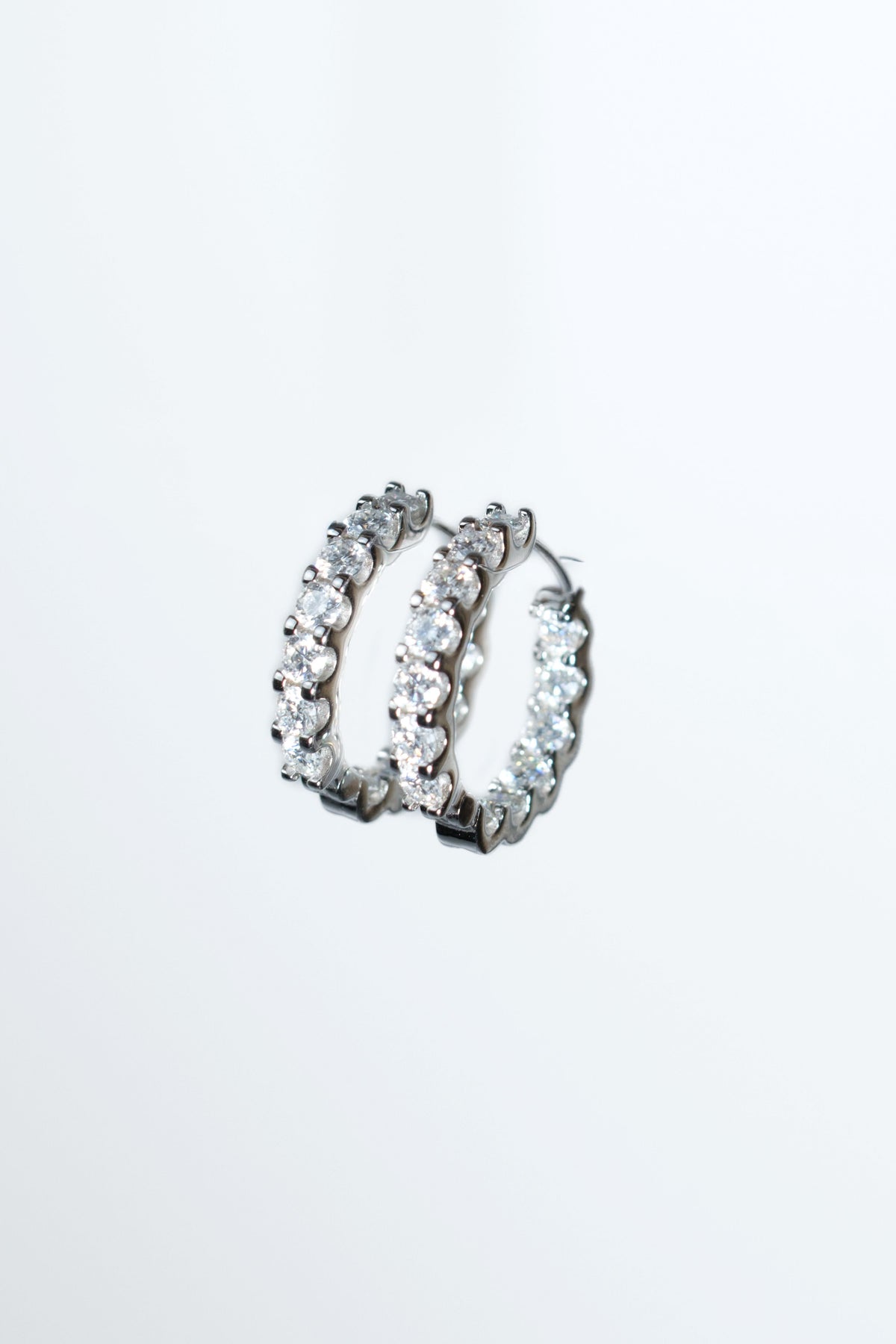 Vivi .925 Sterling 3 Carat Moissanite Huggies Earrings