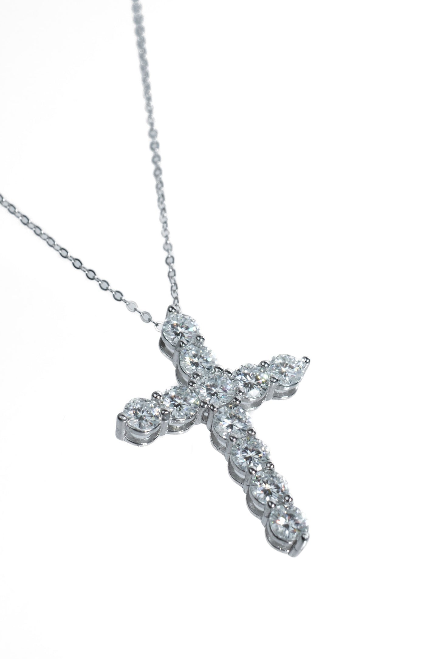Margot 5.5 Carat Moissanite .925 Sterling Silver Cross Necklace