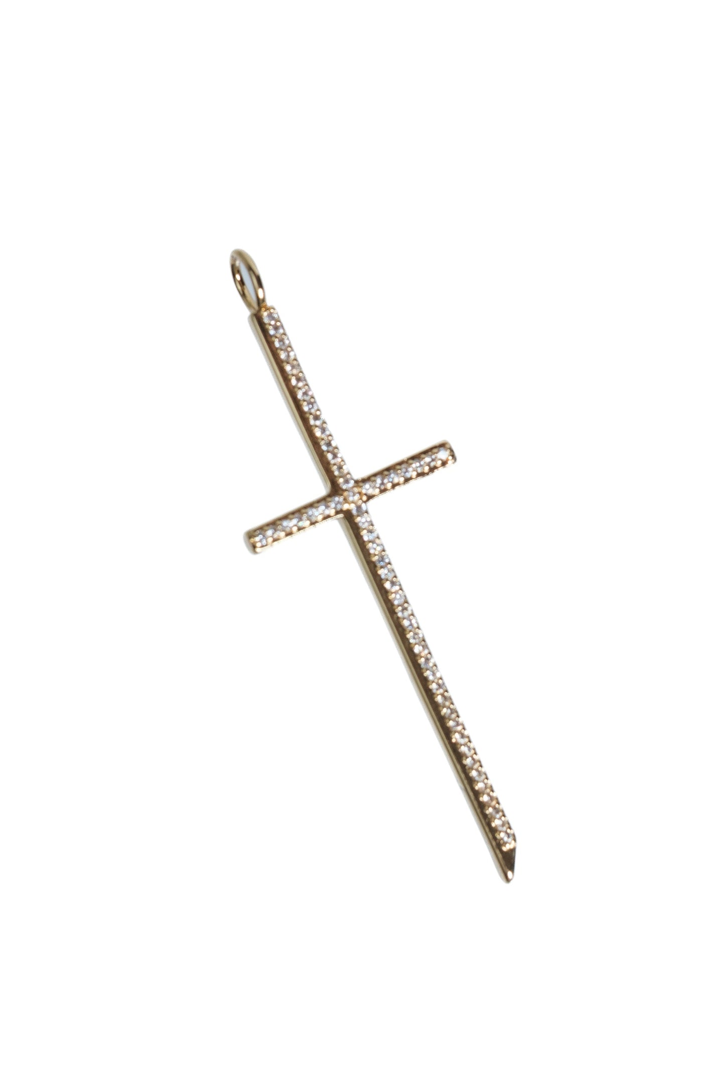 Sacred 316L Stainless Steel Crystal  Cross Charm