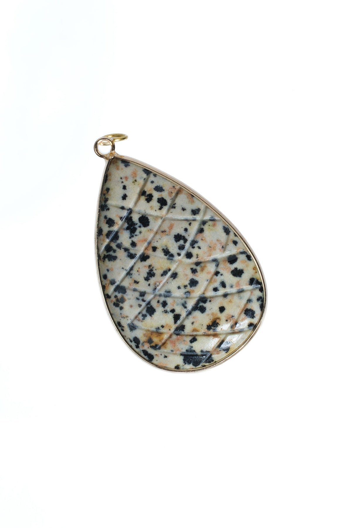Biology Dalmatian Jasper or Onyx Natural Stone Charm
