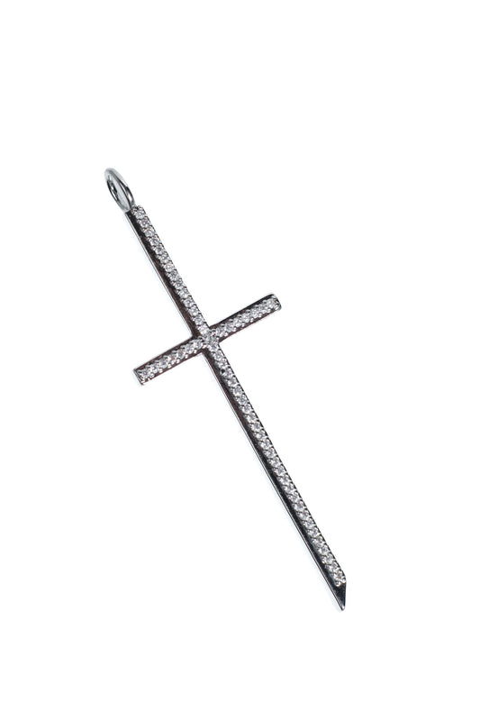 Sacred 316L Stainless Steel Crystal  Cross Charm