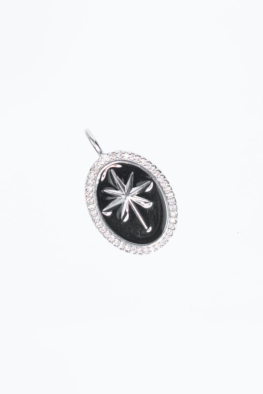 Fearfully & Wonderfully Made Onyx Enamel Charm - 316L Stainless Steel
