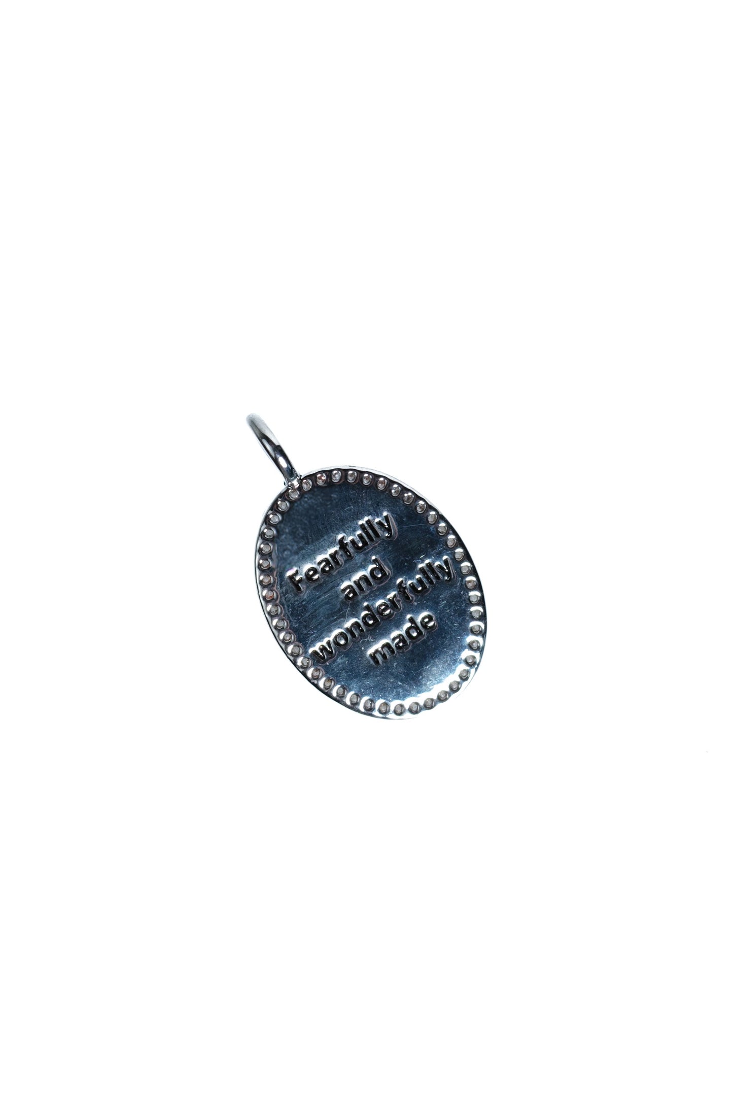 Fearfully & Wonderfully Made Onyx Enamel Charm - 316L Stainless Steel