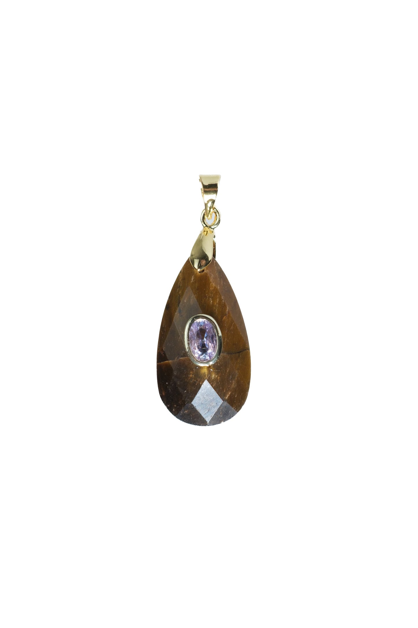 Report Card Natural Stone 316L Stainless Steel Charm