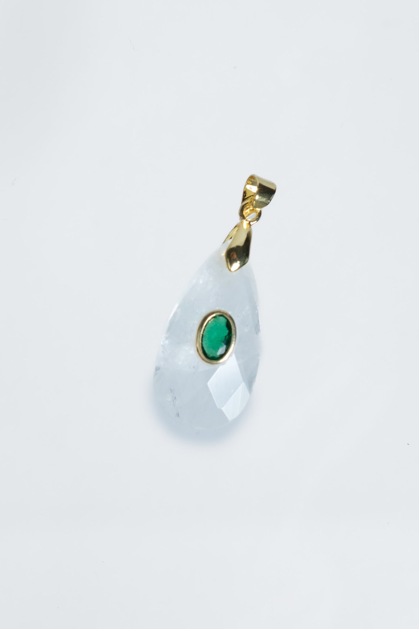 Report Card Natural Stone 316L Stainless Steel Charm