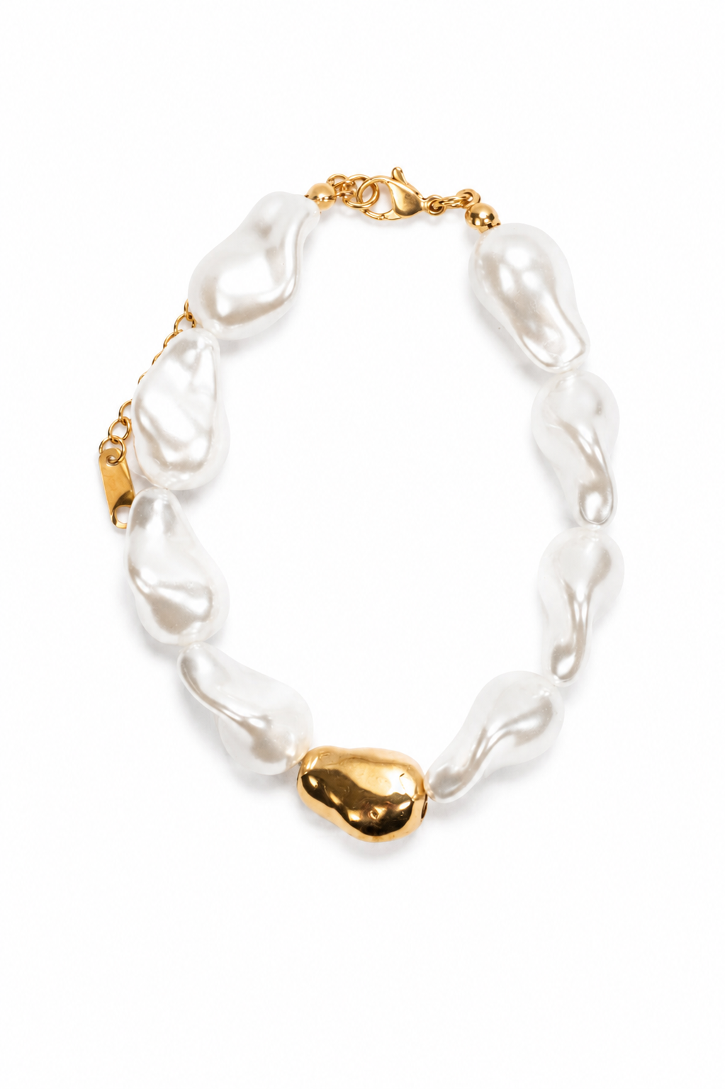 The Riviera 316L Stainless Steel Pearl Necklace and Anklet Duo