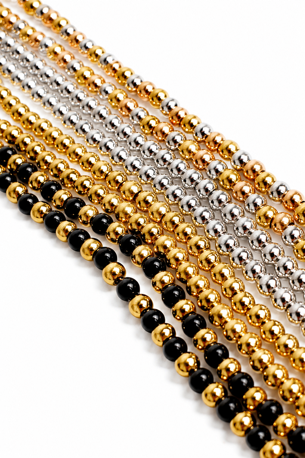 The Mixed Metals Edit 316L Stainless Steel Layering Necklace Quad