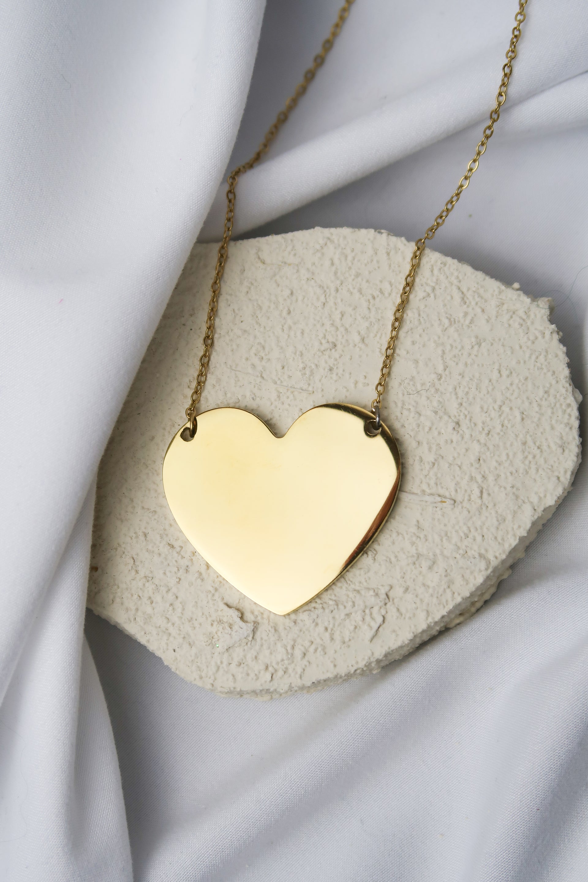 Guilty Pleasure Solid Heart Stainless Steel Necklace